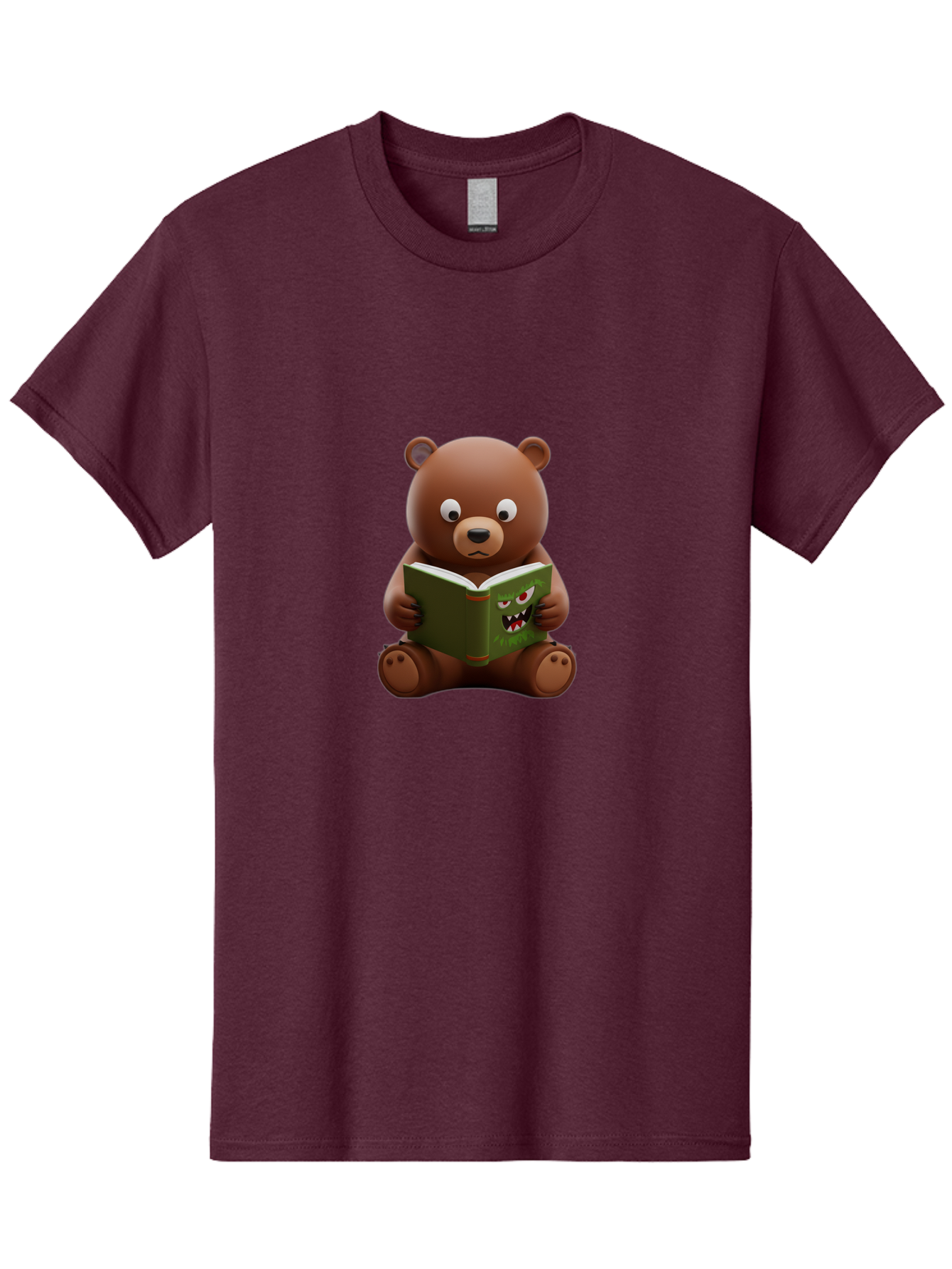 Teddy-Reading-Monster-Book Men'S Graphic Tee, 100% Cotton, Comfortable Casual Summer Wear, Machine Washable, Vintage Camera, Old Camera, Antique Camera, Black Camera, Classic Photography, Photography Equipment, Nostalgic Device, Film Camera, Baf587