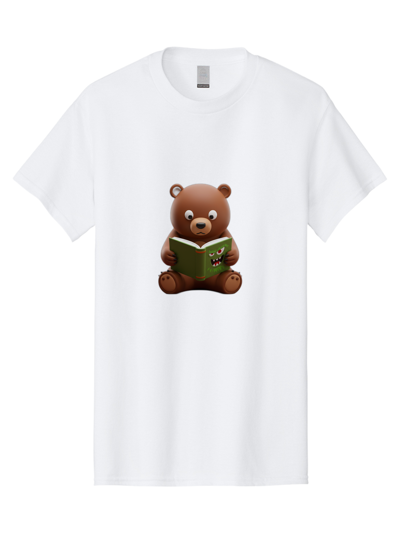 Teddy-Reading-Monster-Book Men'S Graphic Tee, 100% Cotton, Comfortable Casual Summer Wear, Machine Washable, Vintage Camera, Old Camera, Antique Camera, Black Camera, Classic Photography, Photography Equipment, Nostalgic Device, Film Camera, Baf587