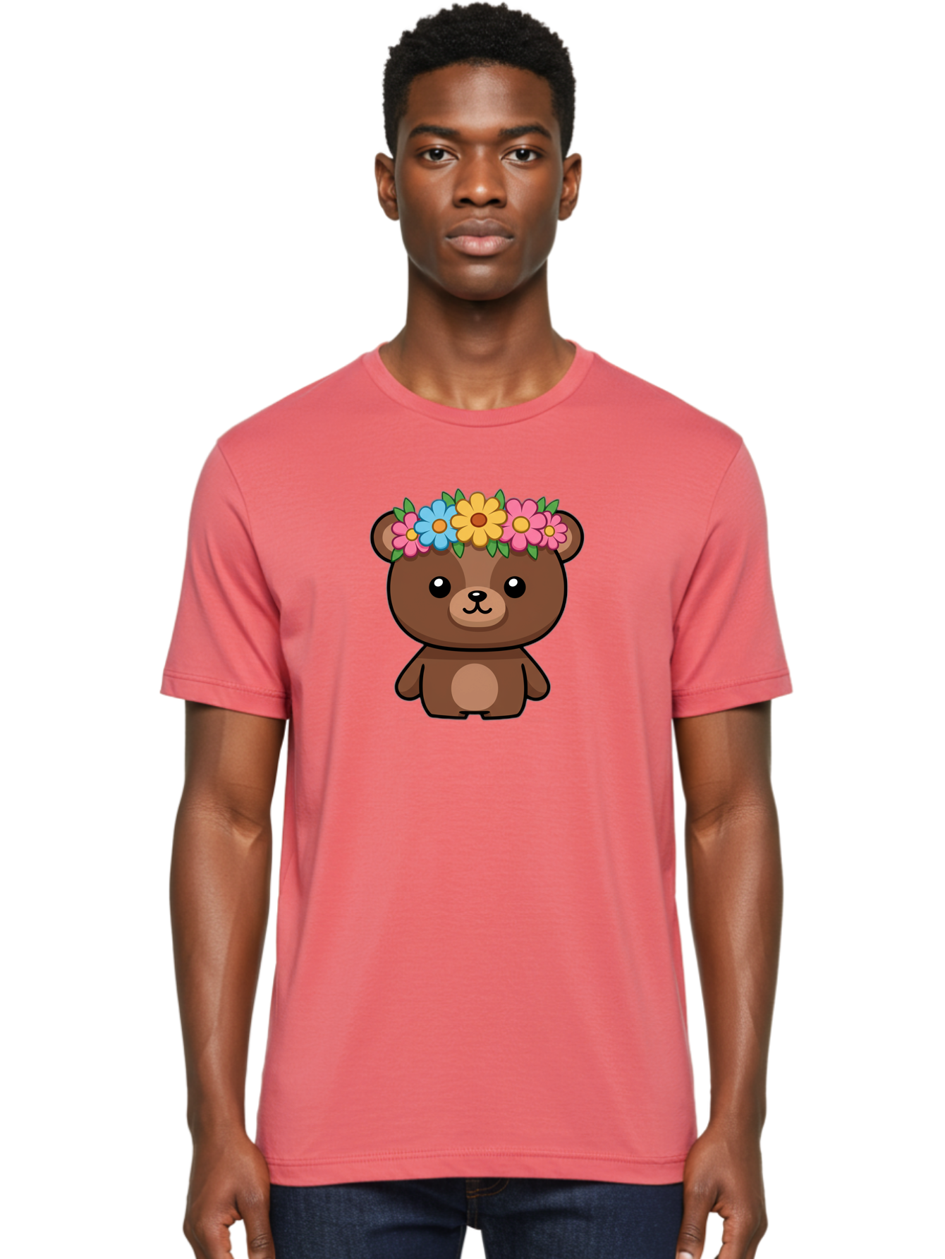 Teddy-With-Flowers Men'S Graphic Tee, 100% Cotton, Comfortable Casual Summer Wear, Machine Washable, Vintage Camera, Old Camera, Antique Camera, Black Camera, Classic Photography, Photography Equipment, Nostalgic Device, Film Camera, Baf593