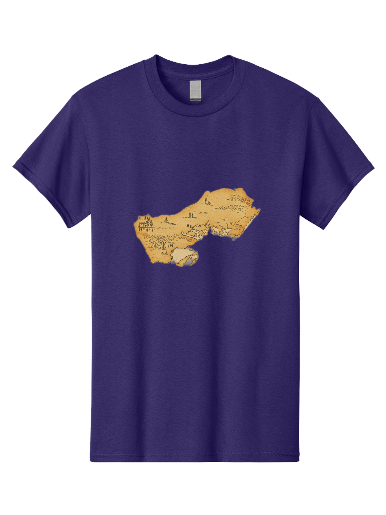 Treasure-Map-1 Men'S Graphic Tee, 100% Cotton, Comfortable Casual Summer Wear, Machine Washable, Vintage Camera, Old Camera, Antique Camera, Black Camera, Classic Photography, Photography Equipment, Nostalgic Device, Film Camera, Camera Art Baf601