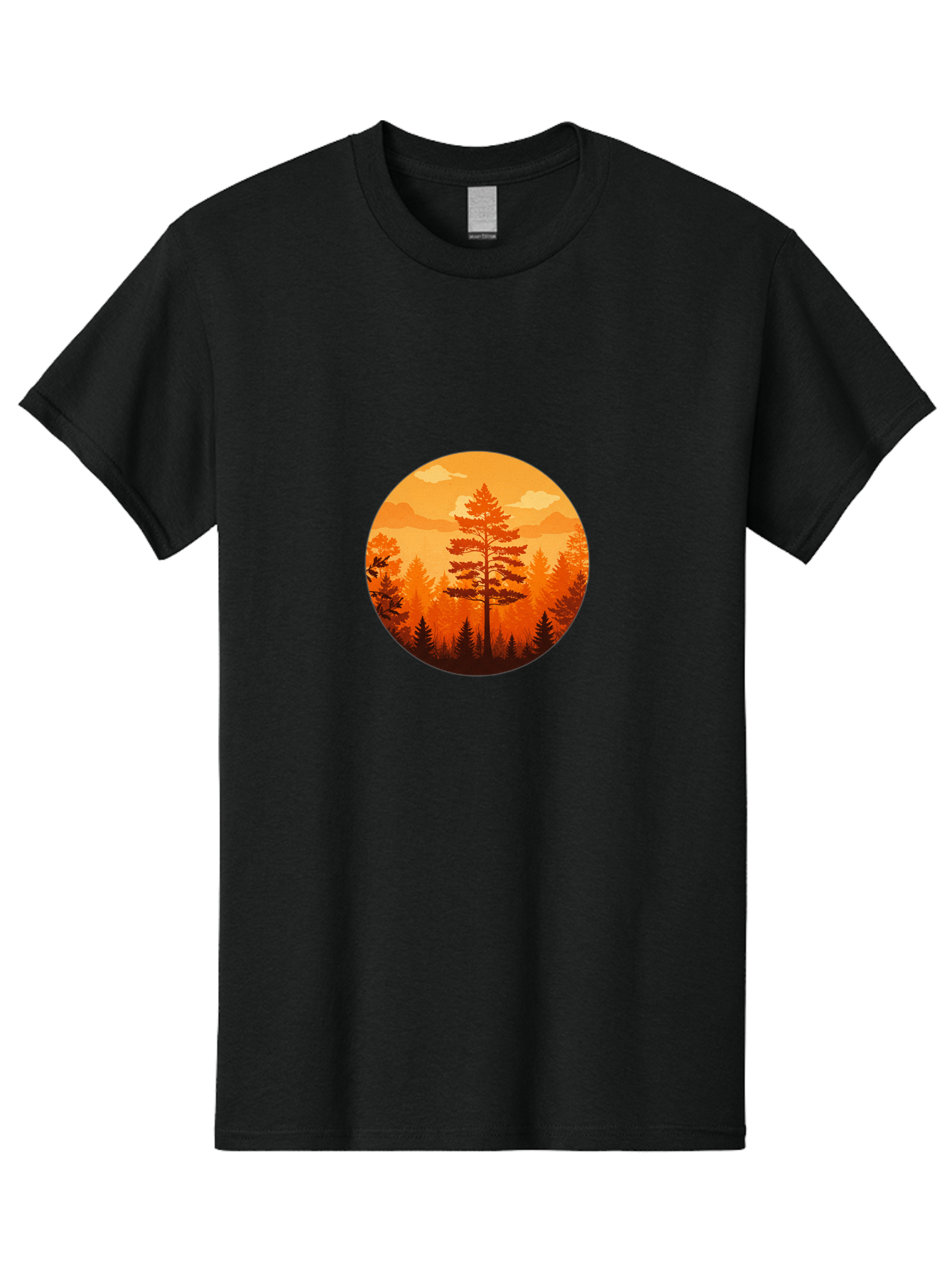 Tree-Silhouette Men'S Graphic Tee, 100% Cotton, Comfortable Casual Summer Wear, Machine Washable, Vintage Camera, Old Camera, Antique Camera, Black Camera, Classic Photography, Photography Equipment, Nostalgic Device, Film Camera, Camera Art Baf604