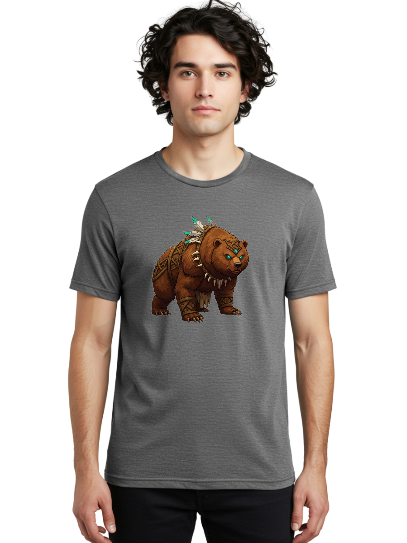 Tribal-Bear Men'S Graphic Tee, 100% Cotton, Comfortable Casual Summer Wear, Machine Washable, Vintage Camera, Old Camera, Antique Camera, Black Camera, Classic Photography, Photography Equipment, Nostalgic Device, Film Camera, Camera Art Baf607