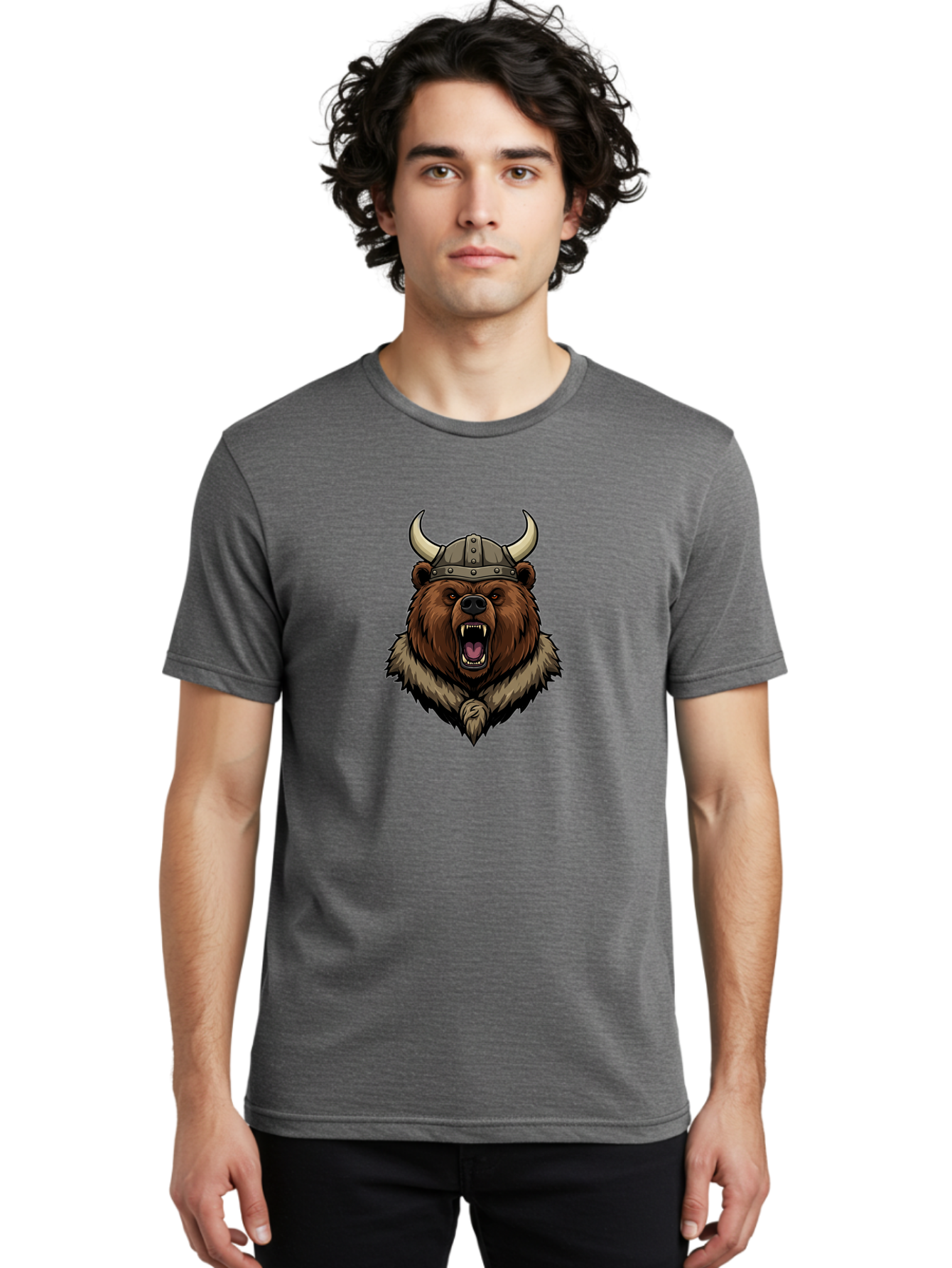Viking-Bear-1 Men'S Graphic Tee, 100% Cotton, Comfortable Casual Summer Wear, Machine Washable, Vintage Camera, Old Camera, Antique Camera, Black Camera, Classic Photography, Photography Equipment, Nostalgic Device, Film Camera, Camera Art Baf616