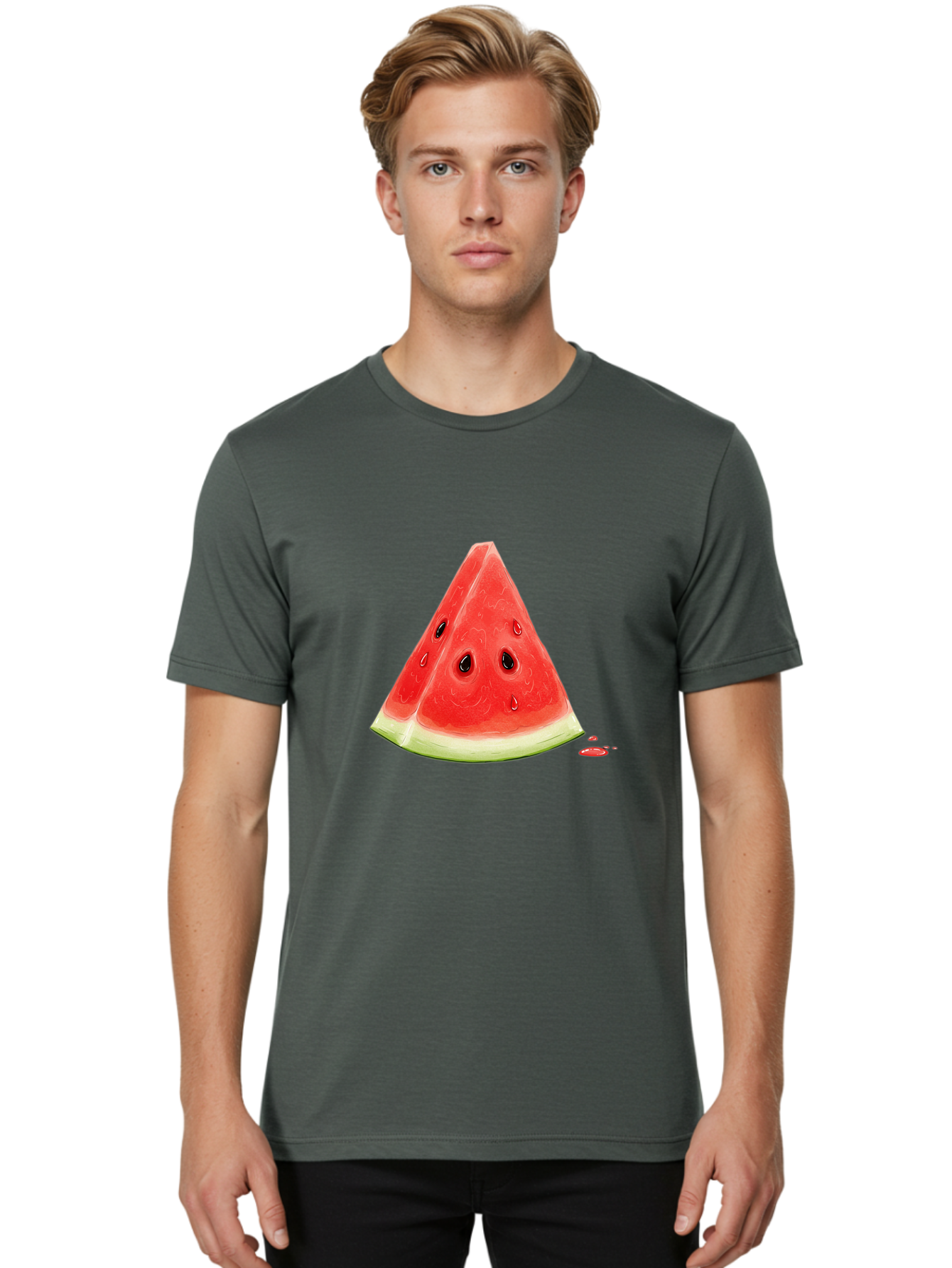 Watermelon-Slice-11 Men'S Graphic Tee, 100% Cotton, Comfortable Casual Summer Wear, Machine Washable, Vintage Camera, Old Camera, Antique Camera, Black Camera, Classic Photography, Photography Equipment, Nostalgic Device, Film Camera, Baf623