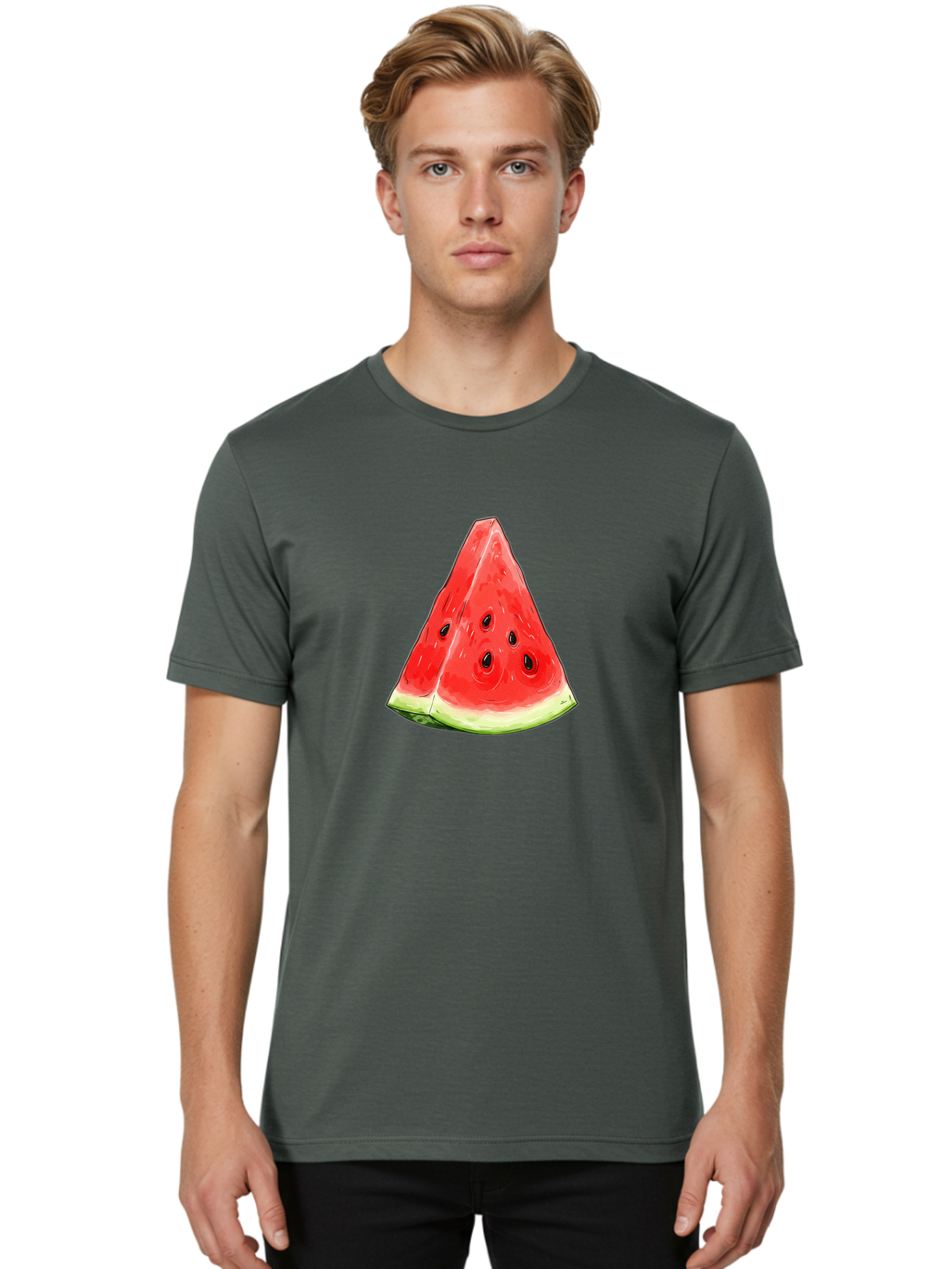 Watermelon-Slice-16 Men'S Graphic Tee, 100% Cotton, Comfortable Casual Summer Wear, Machine Washable, Vintage Camera, Old Camera, Antique Camera, Black Camera, Classic Photography, Photography Equipment, Nostalgic Device, Film Camera, Baf628