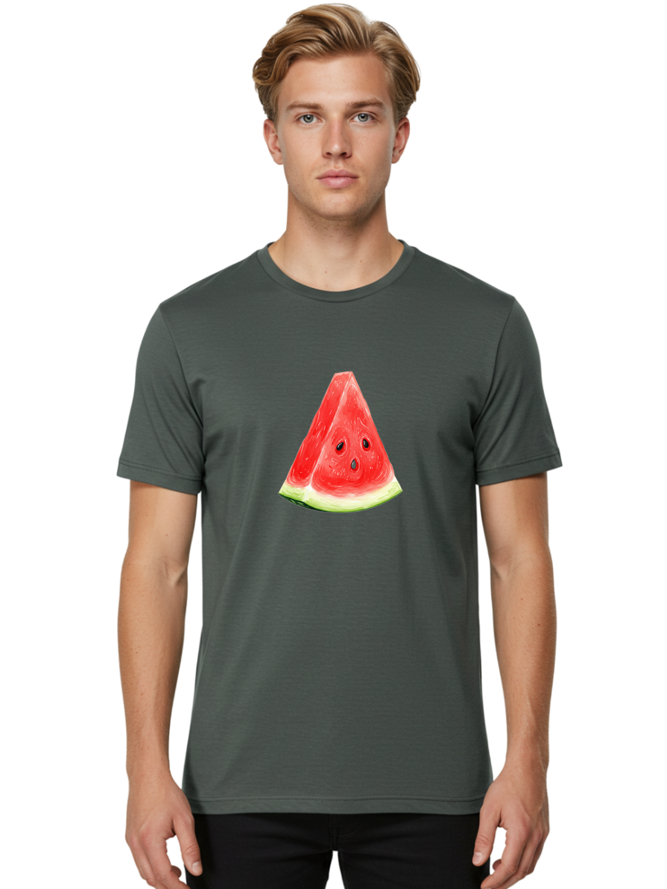Watermelon-Slice-17 Men'S Graphic Tee, 100% Cotton, Comfortable Casual Summer Wear, Machine Washable, Vintage Camera, Old Camera, Antique Camera, Black Camera, Classic Photography, Photography Equipment, Nostalgic Device, Film Camera, Baf629