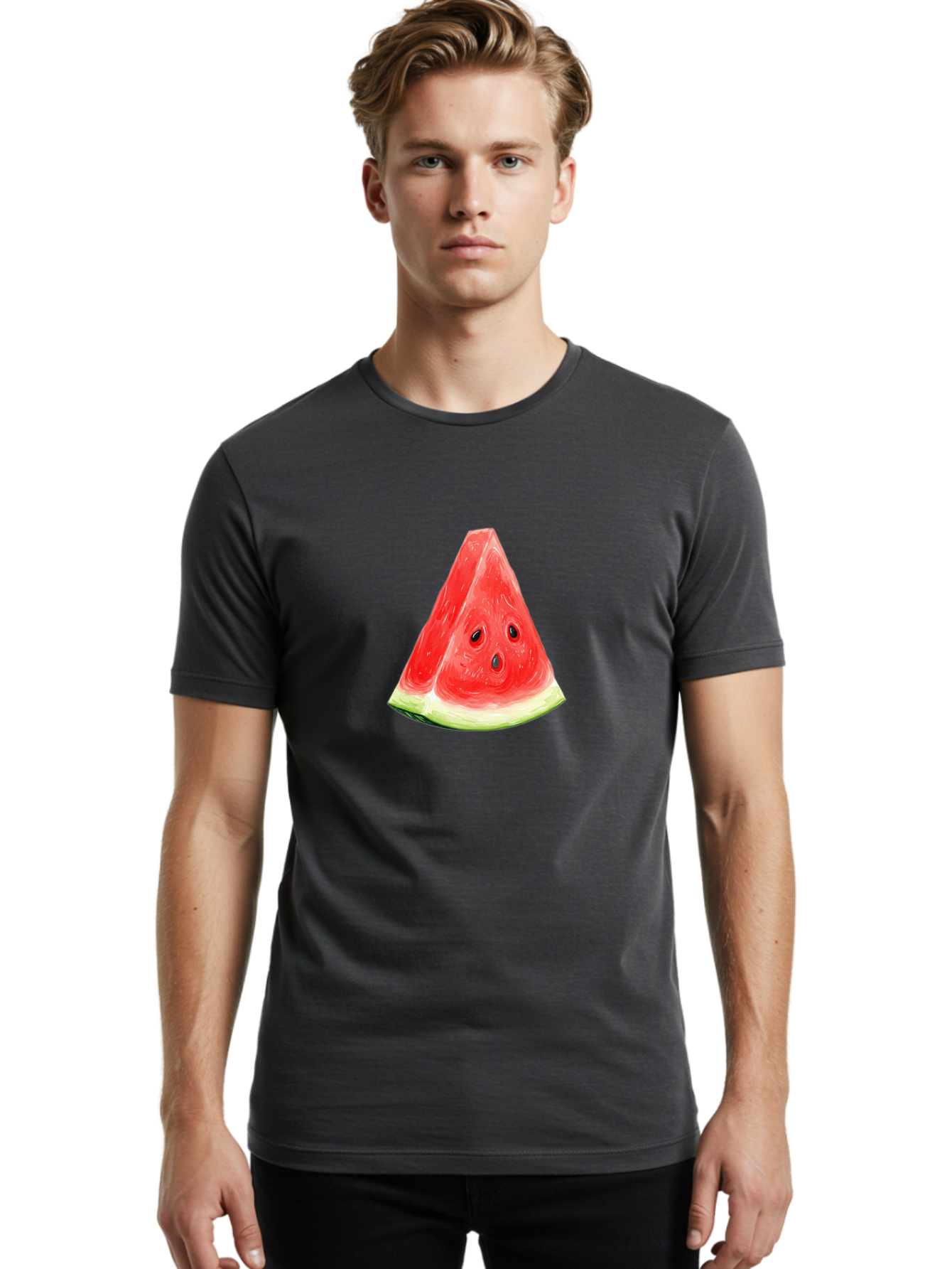 Watermelon-Slice-17 Men'S Graphic Tee, 100% Cotton, Comfortable Casual Summer Wear, Machine Washable, Vintage Camera, Old Camera, Antique Camera, Black Camera, Classic Photography, Photography Equipment, Nostalgic Device, Film Camera, Baf629