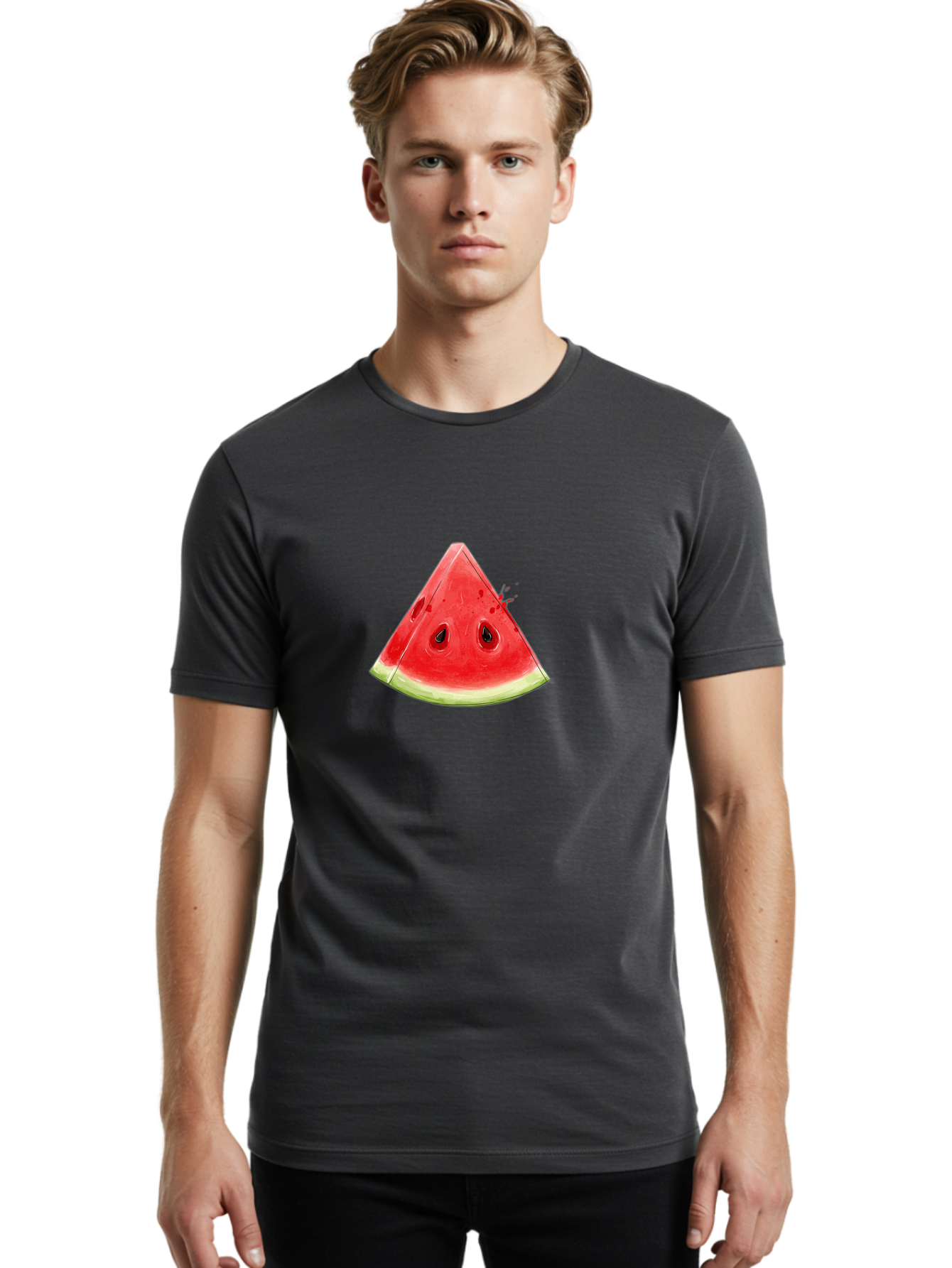 Watermelon-Slice-19 Men'S Graphic Tee, 100% Cotton, Comfortable Casual Summer Wear, Machine Washable, Vintage Camera, Old Camera, Antique Camera, Black Camera, Classic Photography, Photography Equipment, Nostalgic Device, Film Camera, Baf631