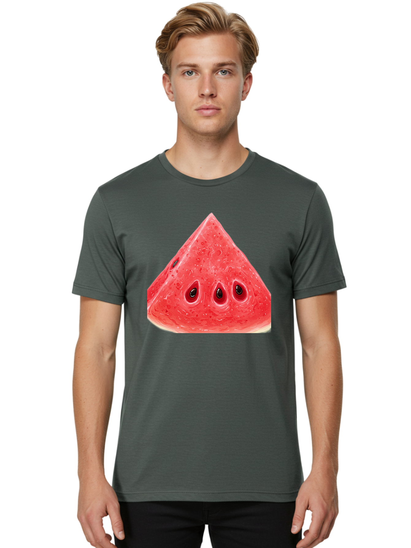 Watermelon-Slice-4 Men'S Graphic Tee, 100% Cotton, Comfortable Casual Summer Wear, Machine Washable, Vintage Camera, Old Camera, Antique Camera, Black Camera, Classic Photography, Photography Equipment, Nostalgic Device, Film Camera, Baf636