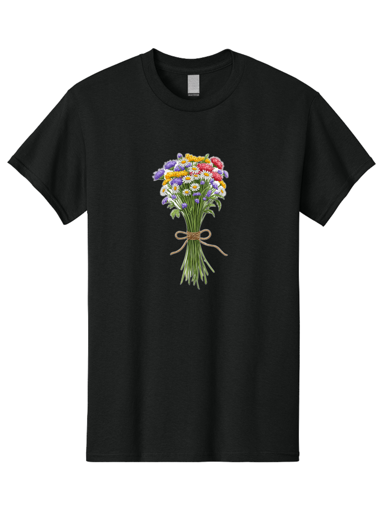 Wild-Flower-Bouquet-1 Men'S Graphic Tee, 100% Cotton, Comfortable Casual Summer Wear, Machine Washable, Vintage Camera, Old Camera, Antique Camera, Black Camera, Classic Photography, Photography Equipment, Nostalgic Device, Film Camera, Baf647