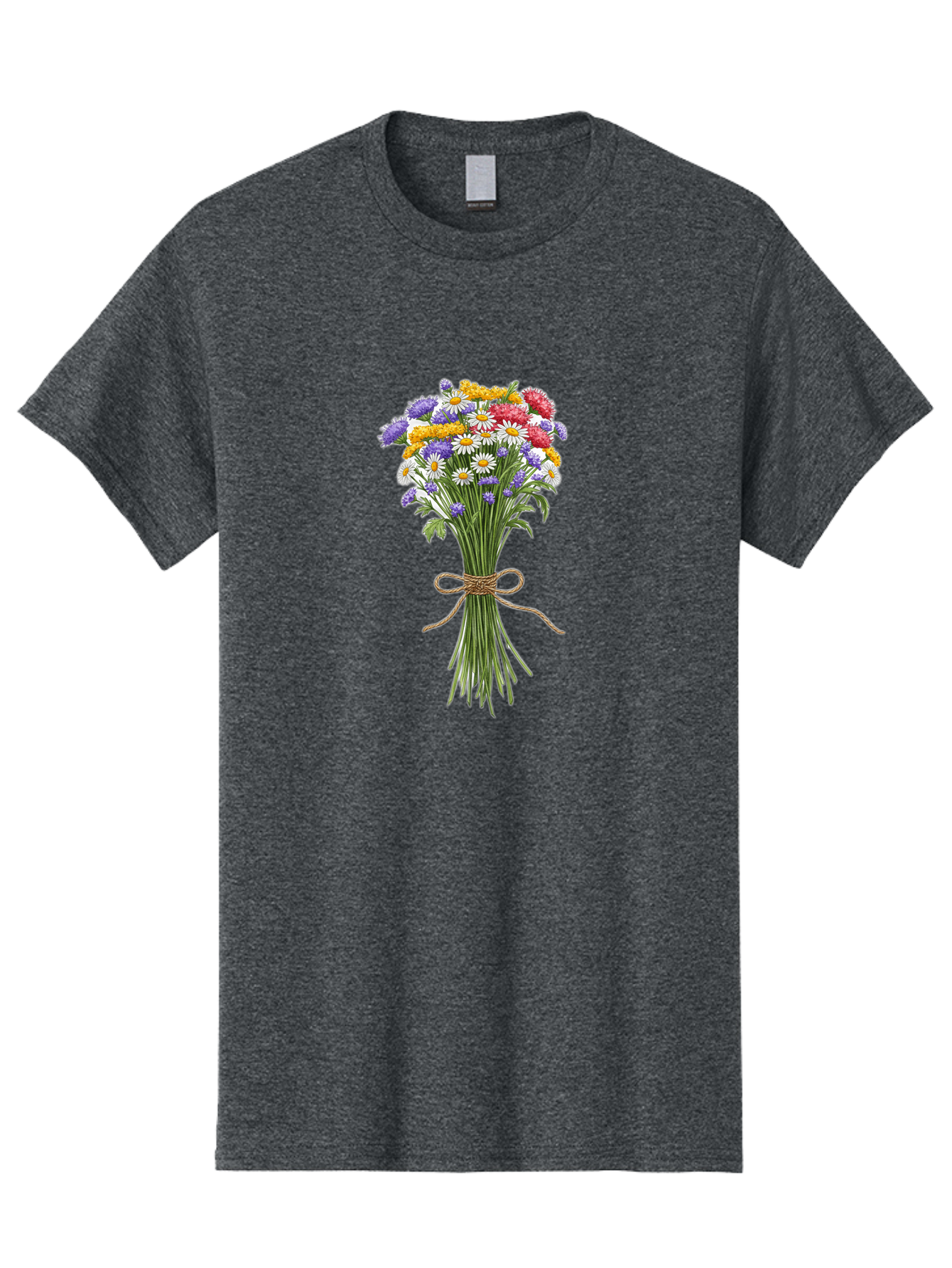 Wild-Flower-Bouquet-1 Men'S Graphic Tee, 100% Cotton, Comfortable Casual Summer Wear, Machine Washable, Vintage Camera, Old Camera, Antique Camera, Black Camera, Classic Photography, Photography Equipment, Nostalgic Device, Film Camera, Baf647