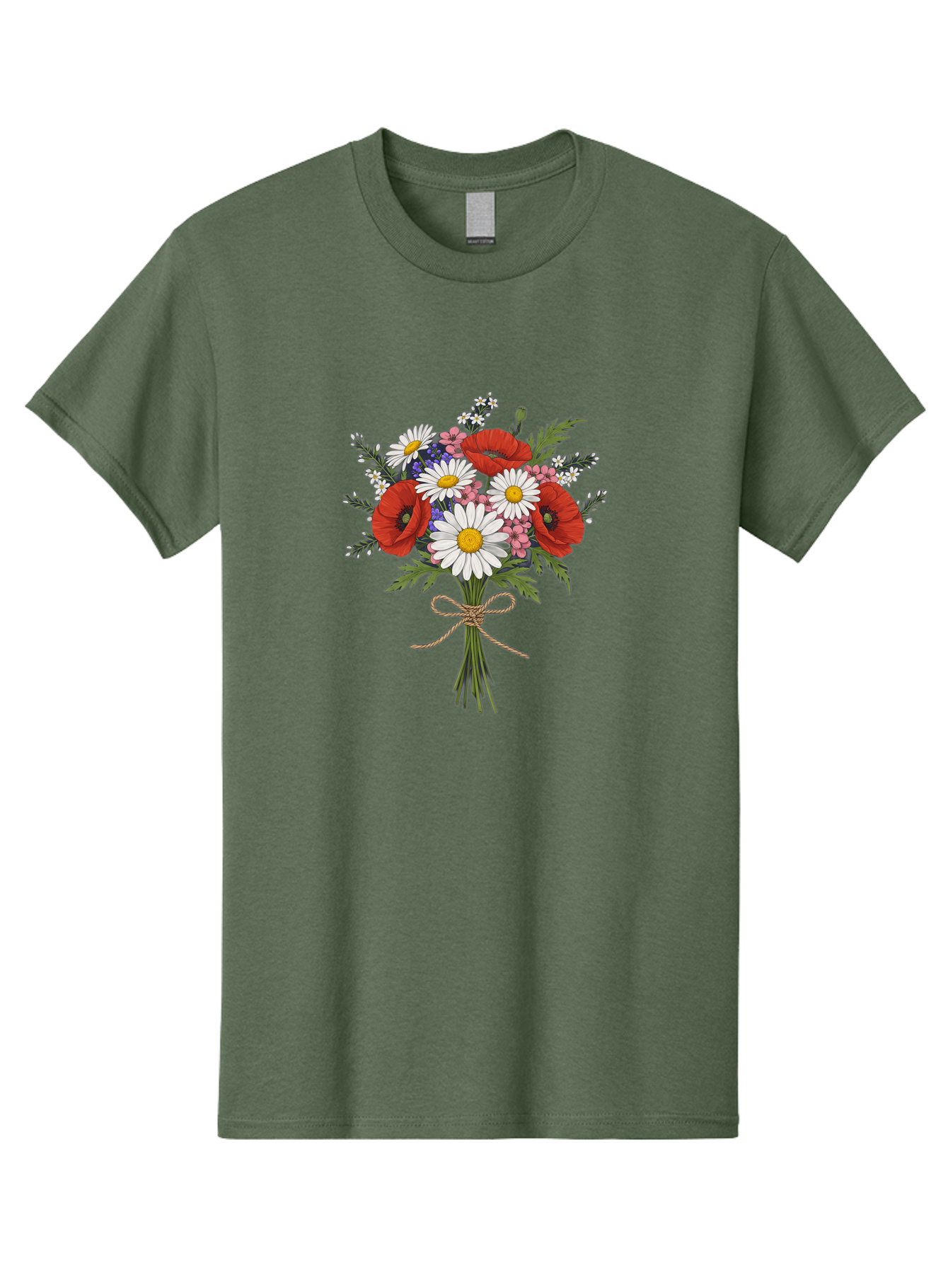 Wildflower-Bouquet-1 Men'S Graphic Tee, 100% Cotton, Comfortable Casual Summer Wear, Machine Washable, Vintage Camera, Old Camera, Antique Camera, Black Camera, Classic Photography, Photography Equipment, Nostalgic Device, Film Camera, Baf649
