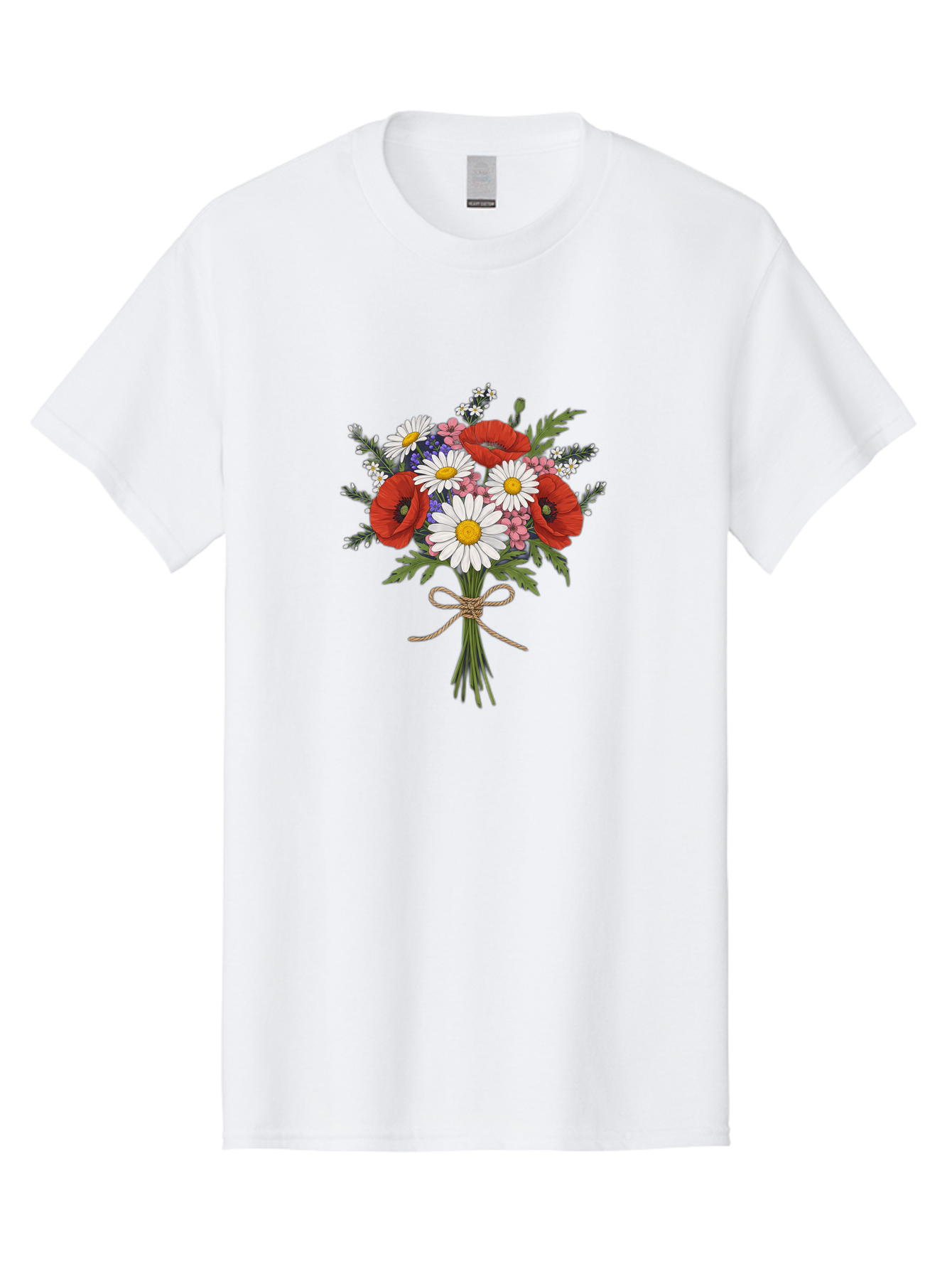 Wildflower-Bouquet-1 Men'S Graphic Tee, 100% Cotton, Comfortable Casual Summer Wear, Machine Washable, Vintage Camera, Old Camera, Antique Camera, Black Camera, Classic Photography, Photography Equipment, Nostalgic Device, Film Camera, Baf649