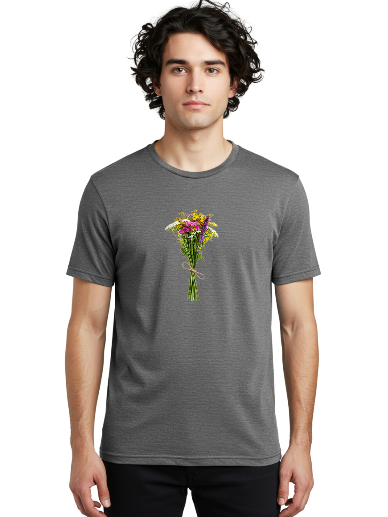 Wildflower-Bouquet-10 Men'S Graphic Tee, 100% Cotton, Comfortable Casual Summer Wear, Machine Washable, Vintage Camera, Old Camera, Antique Camera, Black Camera, Classic Photography, Photography Equipment, Nostalgic Device, Film Camera, Baf650