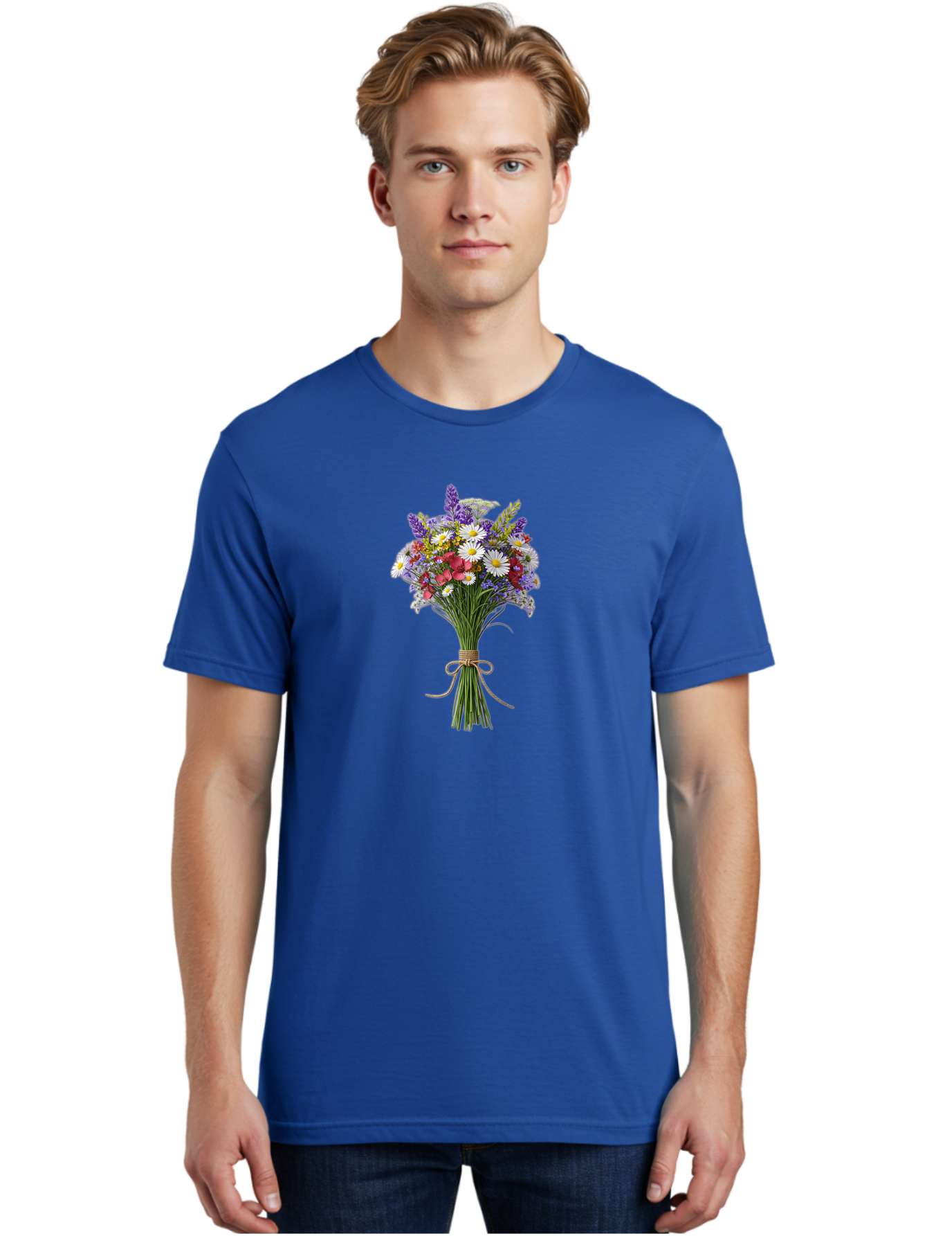 Wildflower-Bouquet-12 Men'S Graphic Tee, 100% Cotton, Comfortable Casual Summer Wear, Machine Washable, Vintage Camera, Old Camera, Antique Camera, Black Camera, Classic Photography, Photography Equipment, Nostalgic Device, Film Camera, Baf652