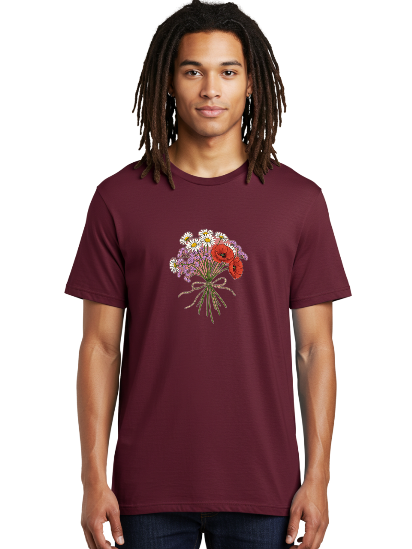 Wildflower-Bouquet-2 Men'S Graphic Tee, 100% Cotton, Comfortable Casual Summer Wear, Machine Washable, Vintage Camera, Old Camera, Antique Camera, Black Camera, Classic Photography, Photography Equipment, Nostalgic Device, Film Camera, Baf655