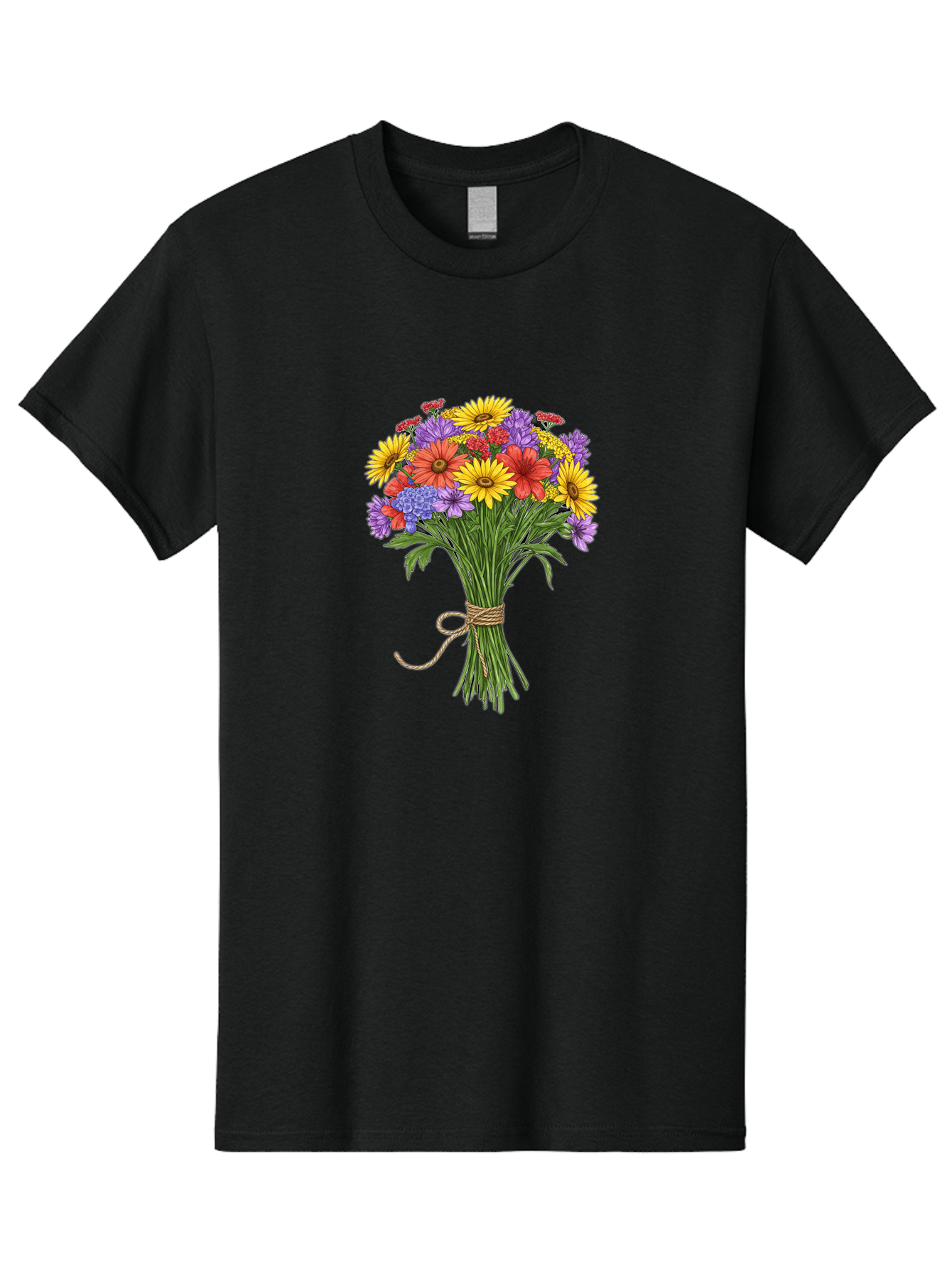 Wildflower-Bouquet-4 Men'S Graphic Tee, 100% Cotton, Comfortable Casual Summer Wear, Machine Washable, Vintage Camera, Old Camera, Antique Camera, Black Camera, Classic Photography, Photography Equipment, Nostalgic Device, Film Camera, Baf657