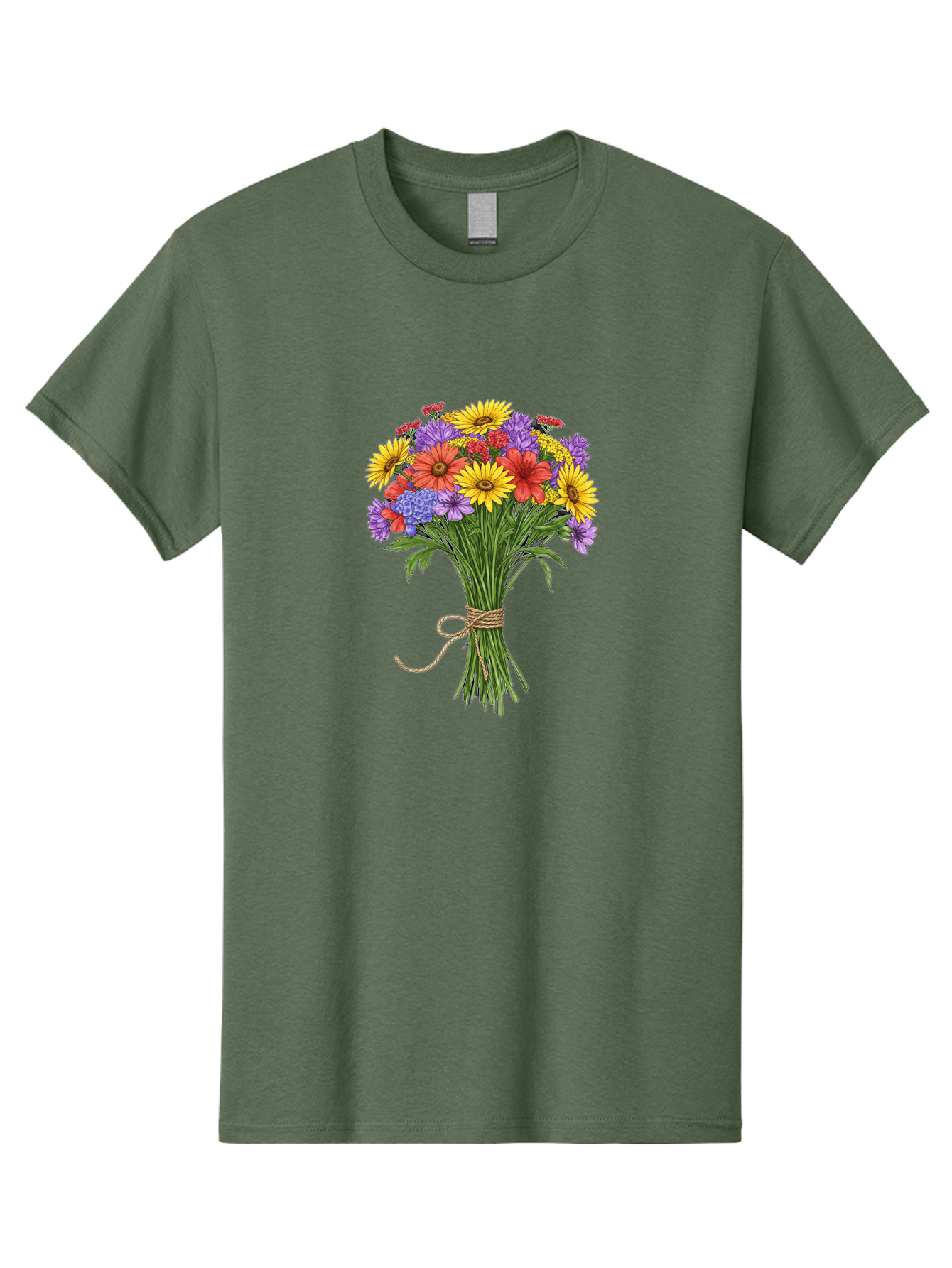 Wildflower-Bouquet-4 Men'S Graphic Tee, 100% Cotton, Comfortable Casual Summer Wear, Machine Washable, Vintage Camera, Old Camera, Antique Camera, Black Camera, Classic Photography, Photography Equipment, Nostalgic Device, Film Camera, Baf657