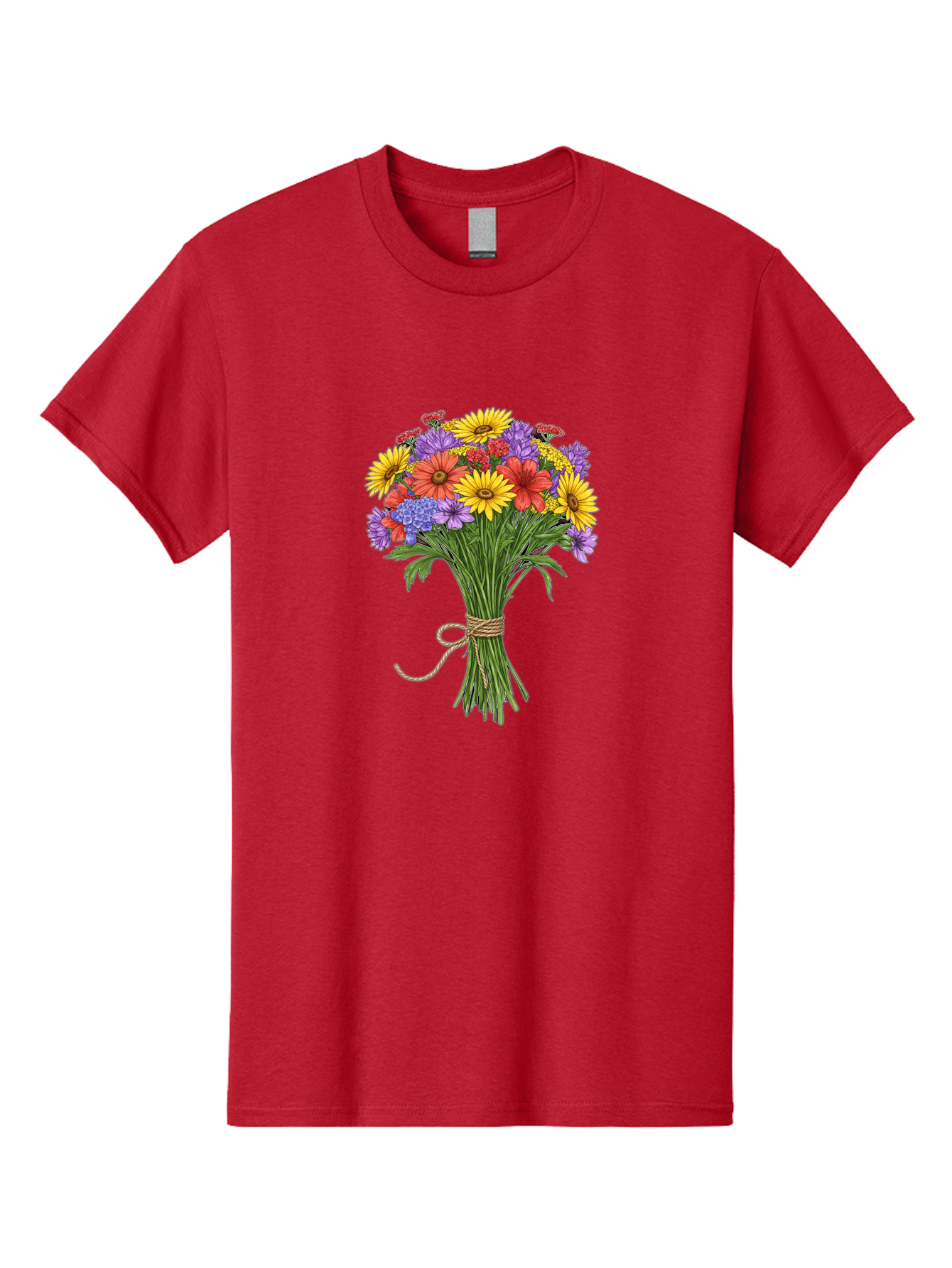 Wildflower-Bouquet-4 Men'S Graphic Tee, 100% Cotton, Comfortable Casual Summer Wear, Machine Washable, Vintage Camera, Old Camera, Antique Camera, Black Camera, Classic Photography, Photography Equipment, Nostalgic Device, Film Camera, Baf657