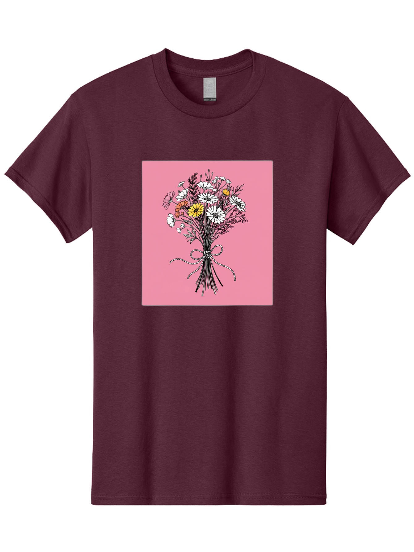 Wildflower-Bouquet-7 Men'S Graphic Tee, 100% Cotton, Comfortable Casual Summer Wear, Machine Washable, Vintage Camera, Old Camera, Antique Camera, Black Camera, Classic Photography, Photography Equipment, Nostalgic Device, Film Camera, Baf660