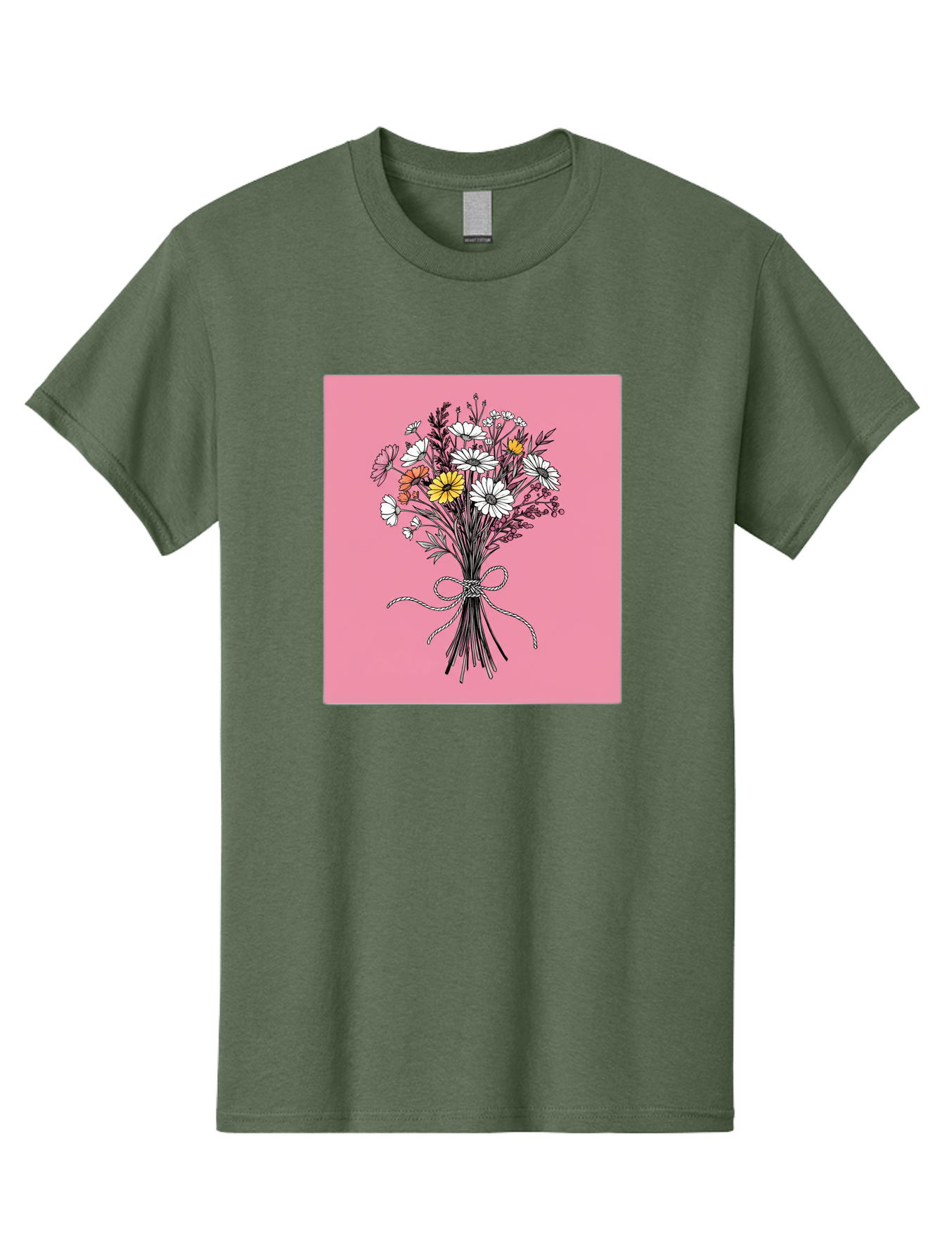 Wildflower-Bouquet-7 Men'S Graphic Tee, 100% Cotton, Comfortable Casual Summer Wear, Machine Washable, Vintage Camera, Old Camera, Antique Camera, Black Camera, Classic Photography, Photography Equipment, Nostalgic Device, Film Camera, Baf660