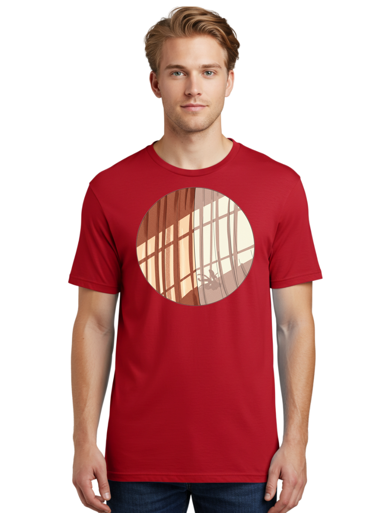 Window-Curtain-Shadows Men'S Graphic Tee, 100% Cotton, Comfortable Casual Summer Wear, Machine Washable, Vintage Camera, Old Camera, Antique Camera, Black Camera, Classic Photography, Photography Equipment, Nostalgic Device, Film Camera, Baf664