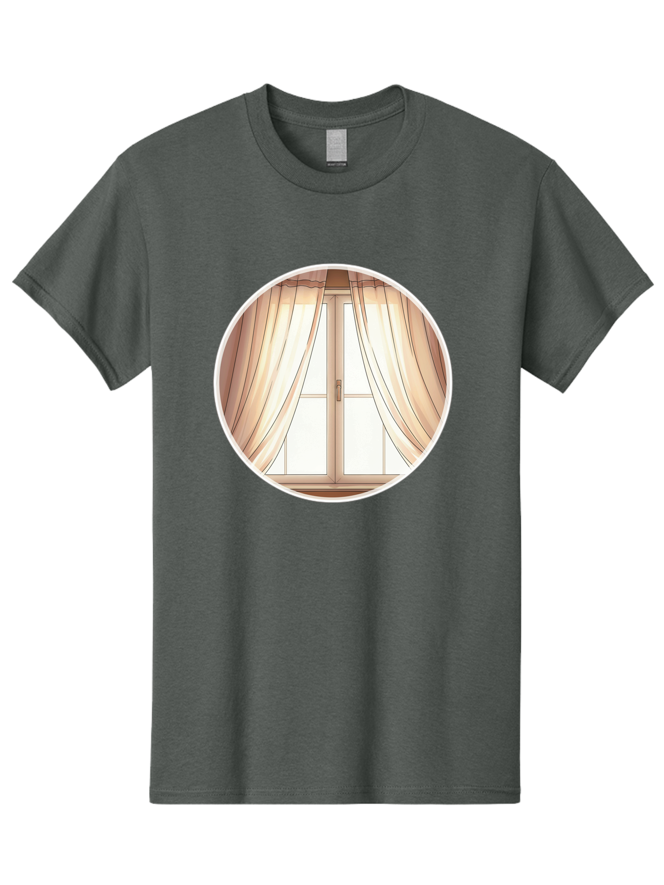 Window-With-Curtains Men'S Graphic Tee, 100% Cotton, Comfortable Casual Summer Wear, Machine Washable, Vintage Camera, Old Camera, Antique Camera, Black Camera, Classic Photography, Photography Equipment, Nostalgic Device, Film Camera, Baf667