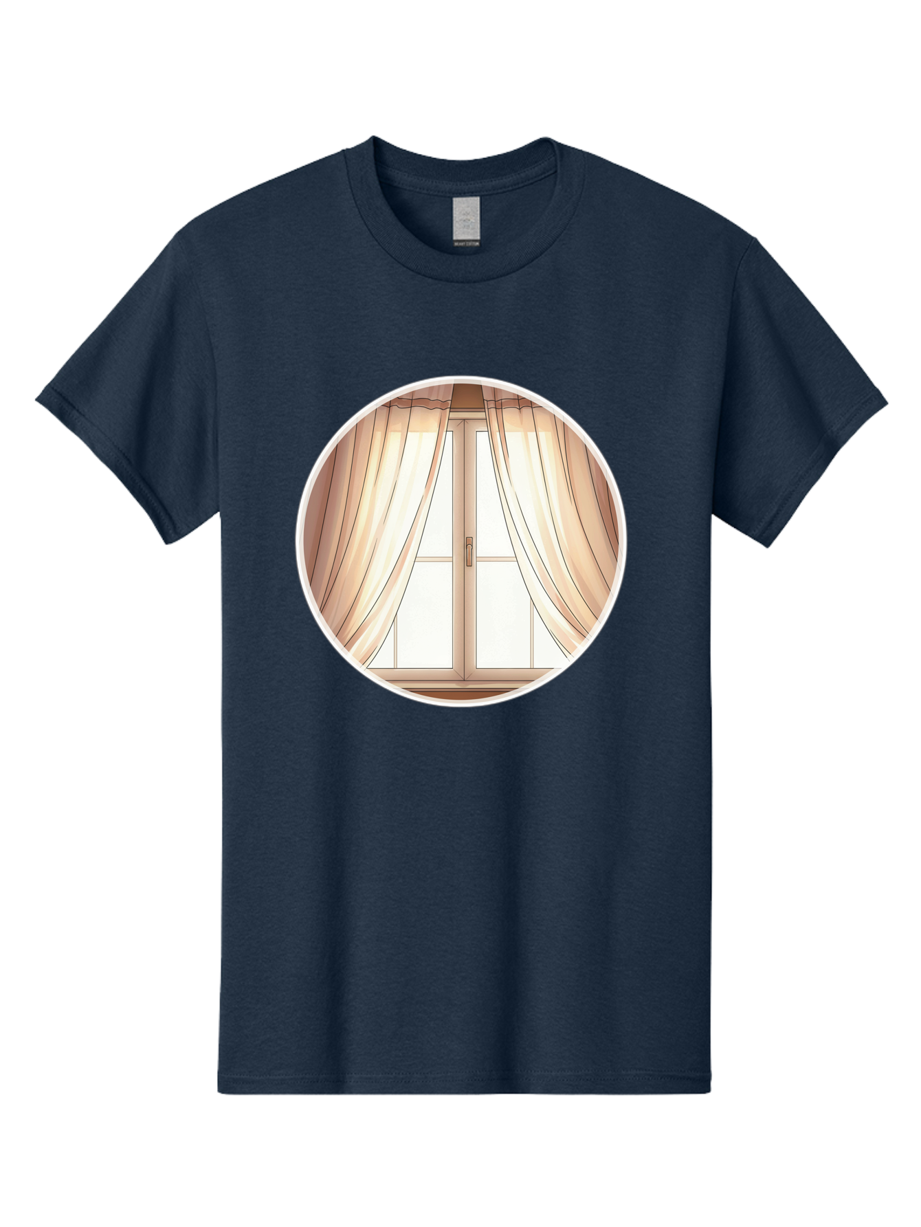 Window-With-Curtains Men'S Graphic Tee, 100% Cotton, Comfortable Casual Summer Wear, Machine Washable, Vintage Camera, Old Camera, Antique Camera, Black Camera, Classic Photography, Photography Equipment, Nostalgic Device, Film Camera, Baf667