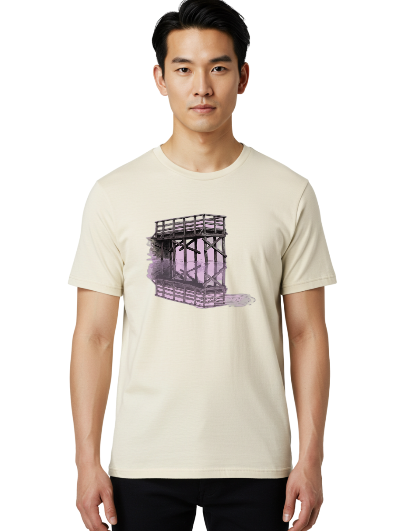 Wooden-Structure Men'S Graphic Tee, 100% Cotton, Comfortable Casual Summer Wear, Machine Washable, Vintage Camera, Old Camera, Antique Camera, Black Camera, Classic Photography, Photography Equipment, Nostalgic Device, Film Camera, Camera Art Baf674