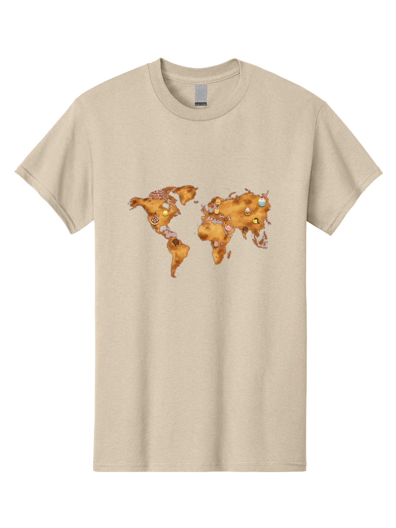 World-Map-With-Cupcakes Men'S Graphic Tee, 100% Cotton, Comfortable Casual Summer Wear, Machine Washable, Vintage Camera, Old Camera, Antique Camera, Black Camera, Classic Photography, Photography Equipment, Nostalgic Device, Film Camera, Baf676