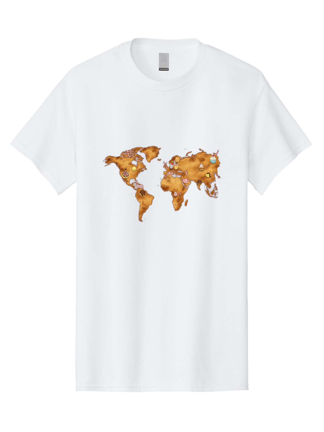 World-Map-With-Cupcakes Men'S Graphic Tee, 100% Cotton, Comfortable Casual Summer Wear, Machine Washable, Vintage Camera, Old Camera, Antique Camera, Black Camera, Classic Photography, Photography Equipment, Nostalgic Device, Film Camera, Baf676