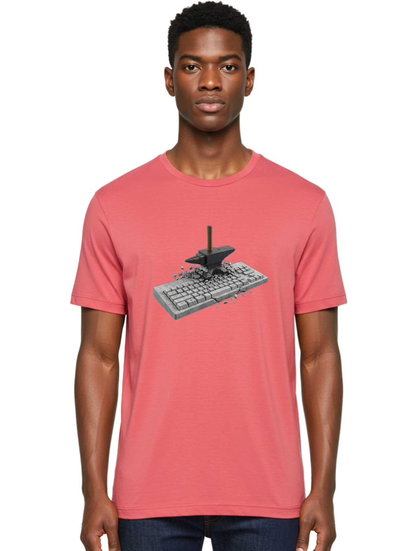 Anvil-Breaking-Keyboard Men'S Graphic Tee, 100% Cotton, Comfortable Casual Summer Wear, Machine Washable, Vintage Camera, Old Camera, Antique Camera, Black Camera, Classic Photography, Photography Equipment, Nostalgic Device, Film Camera, Baf685