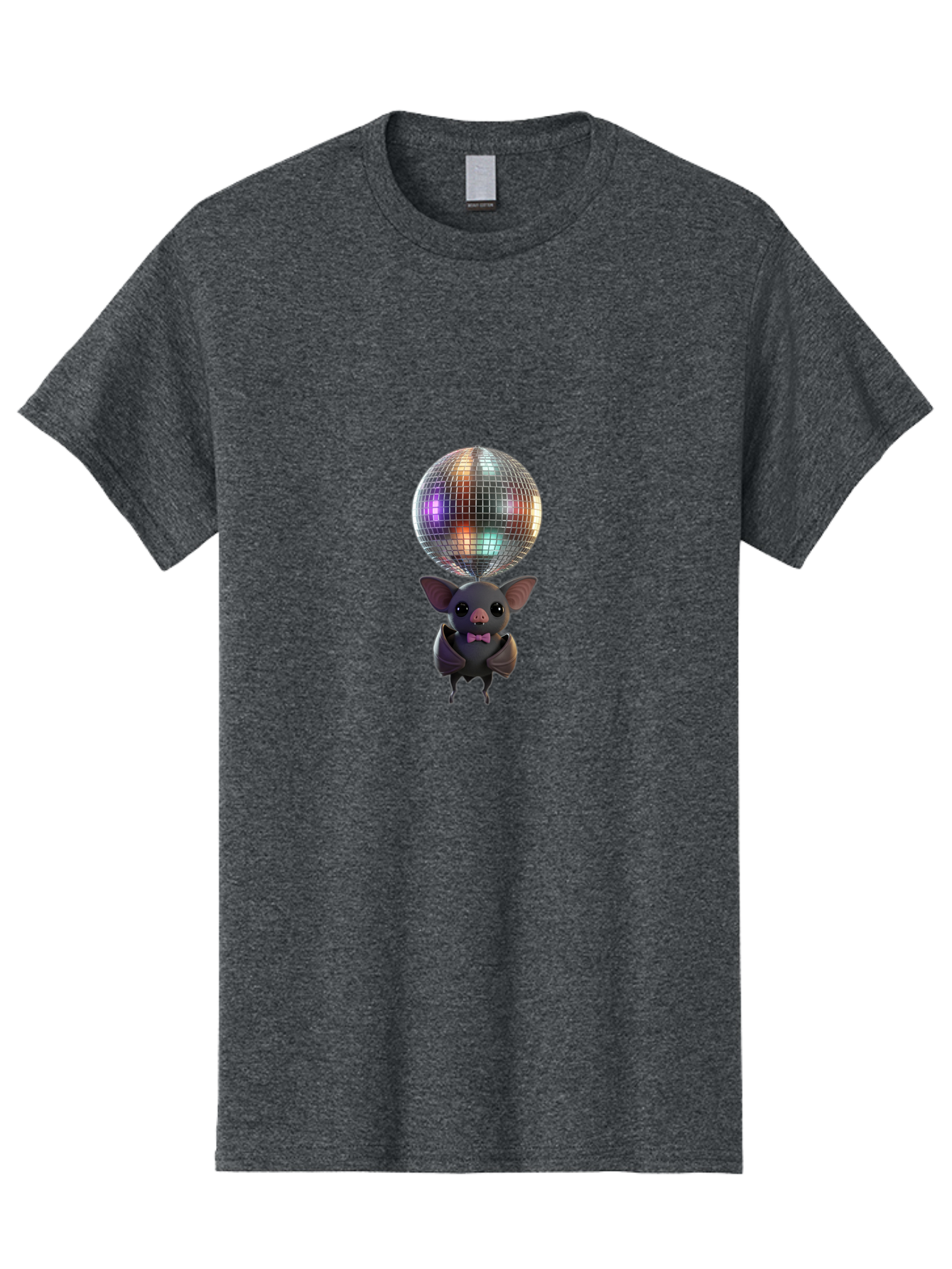 Bat-Holding-Disco-Ball-1 Men'S Graphic Tee, 100% Cotton, Comfortable Casual Summer Wear, Machine Washable, Vintage Camera, Old Camera, Antique Camera, Black Camera, Classic Photography, Photography Equipment, Nostalgic Device, Film Camera, Baf691