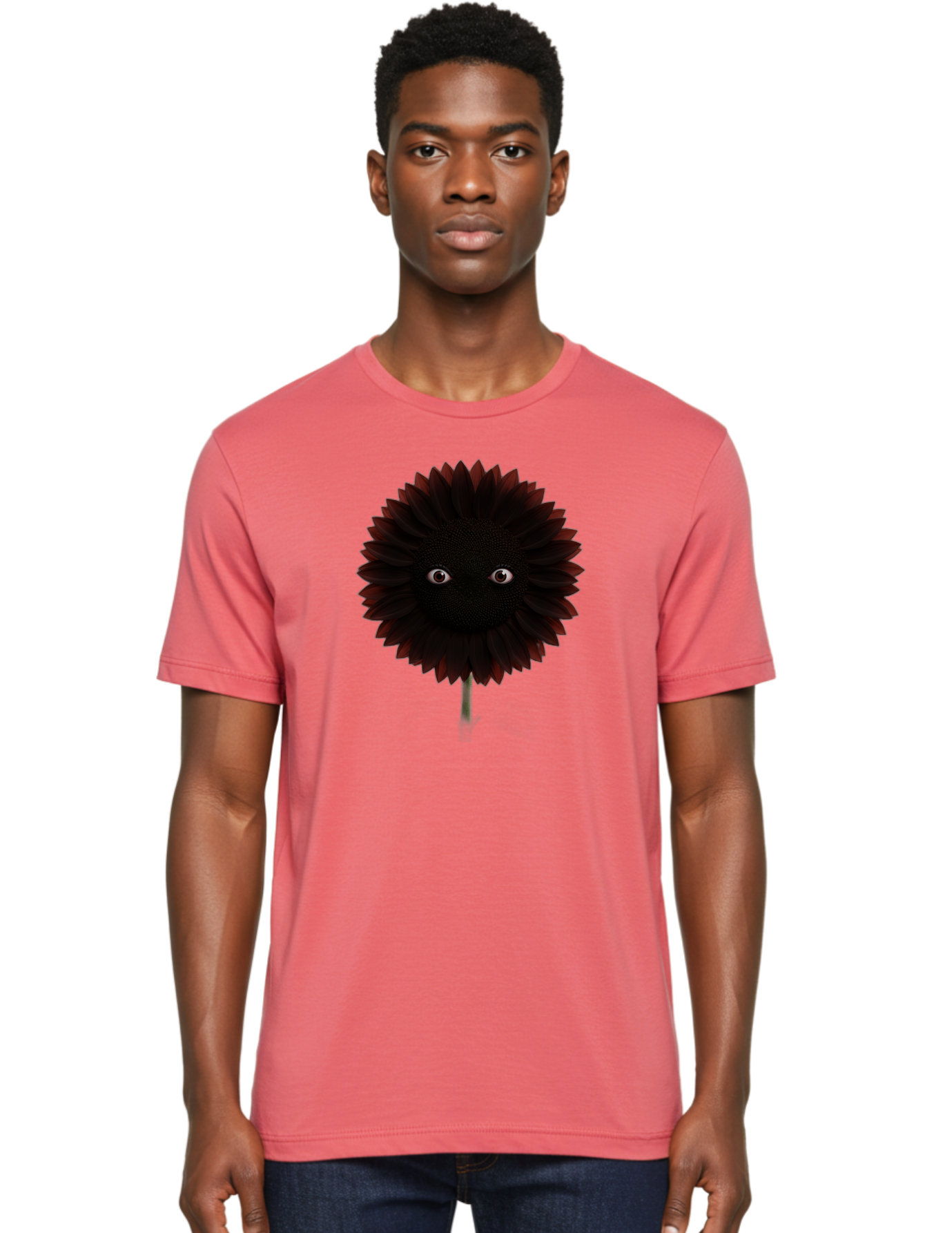 Black-Flower Men'S Graphic Tee, 100% Cotton, Comfortable Casual Summer Wear, Machine Washable, Vintage Camera, Old Camera, Antique Camera, Black Camera, Classic Photography, Photography Equipment, Nostalgic Device, Film Camera, Camera Art Baf697
