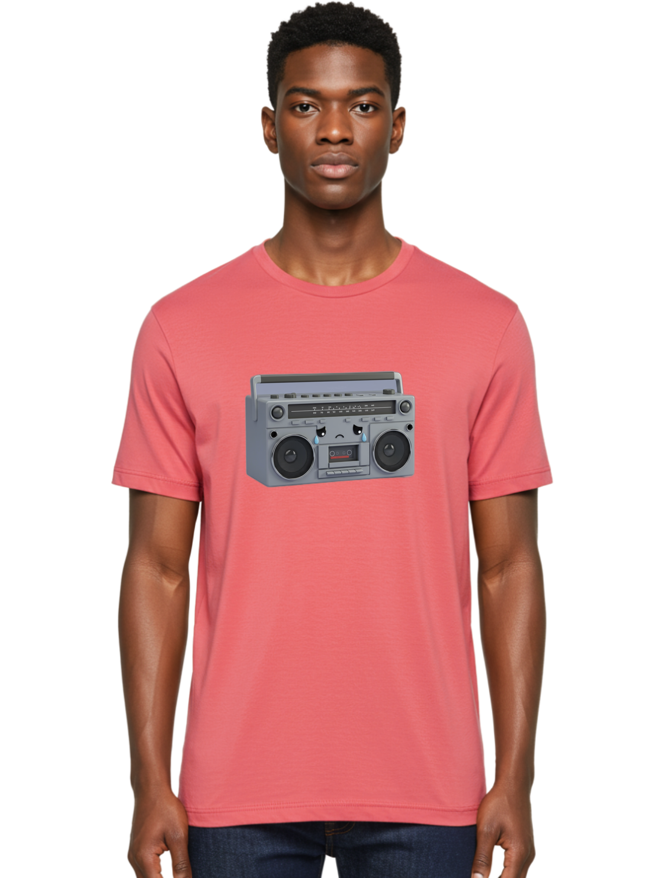 Boombox-1 Men'S Graphic Tee, 100% Cotton, Comfortable Casual Summer Wear, Machine Washable, Vintage Camera, Old Camera, Antique Camera, Black Camera, Classic Photography, Photography Equipment, Nostalgic Device, Film Camera, Camera Art Baf698