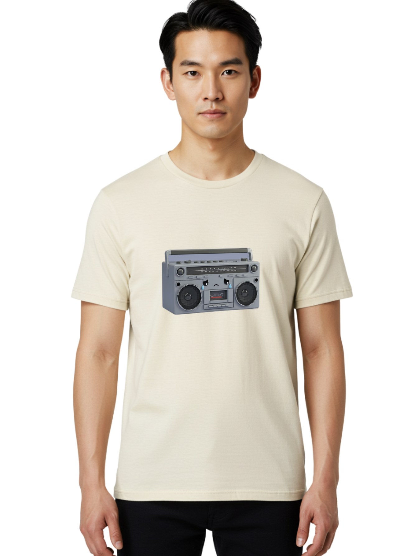 Boombox-1 Men'S Graphic Tee, 100% Cotton, Comfortable Casual Summer Wear, Machine Washable, Vintage Camera, Old Camera, Antique Camera, Black Camera, Classic Photography, Photography Equipment, Nostalgic Device, Film Camera, Camera Art Baf698