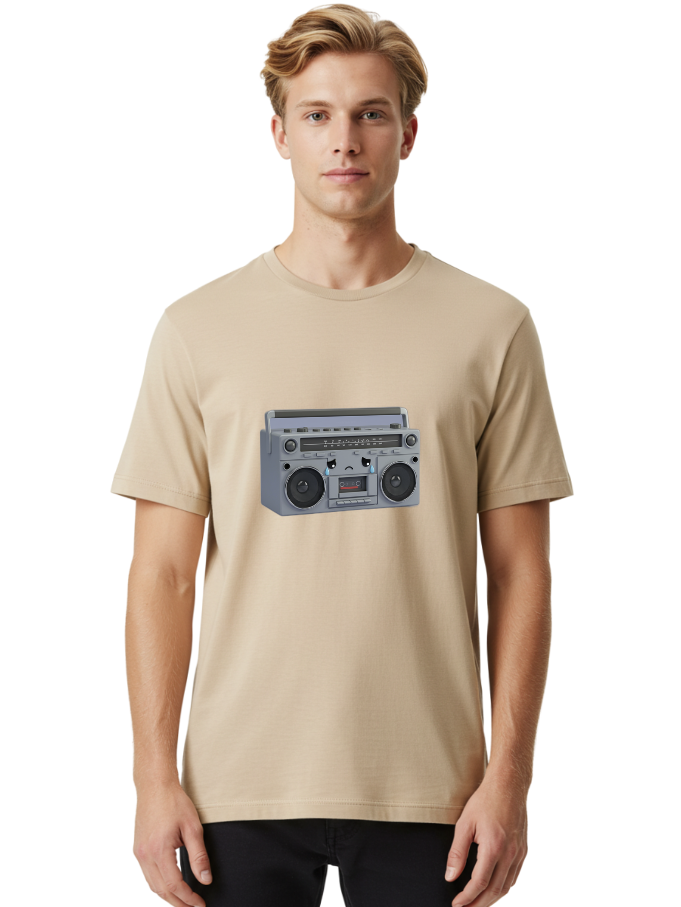 Boombox-1 Men'S Graphic Tee, 100% Cotton, Comfortable Casual Summer Wear, Machine Washable, Vintage Camera, Old Camera, Antique Camera, Black Camera, Classic Photography, Photography Equipment, Nostalgic Device, Film Camera, Camera Art Baf698