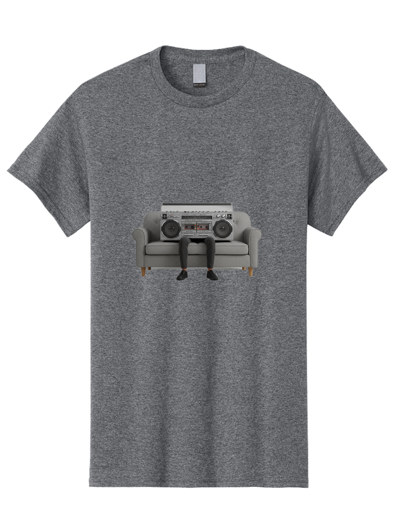 Boombox-Person Men'S Graphic Tee, 100% Cotton, Comfortable Casual Summer Wear, Machine Washable, Vintage Camera, Old Camera, Antique Camera, Black Camera, Classic Photography, Photography Equipment, Nostalgic Device, Film Camera, Camera Art Baf701