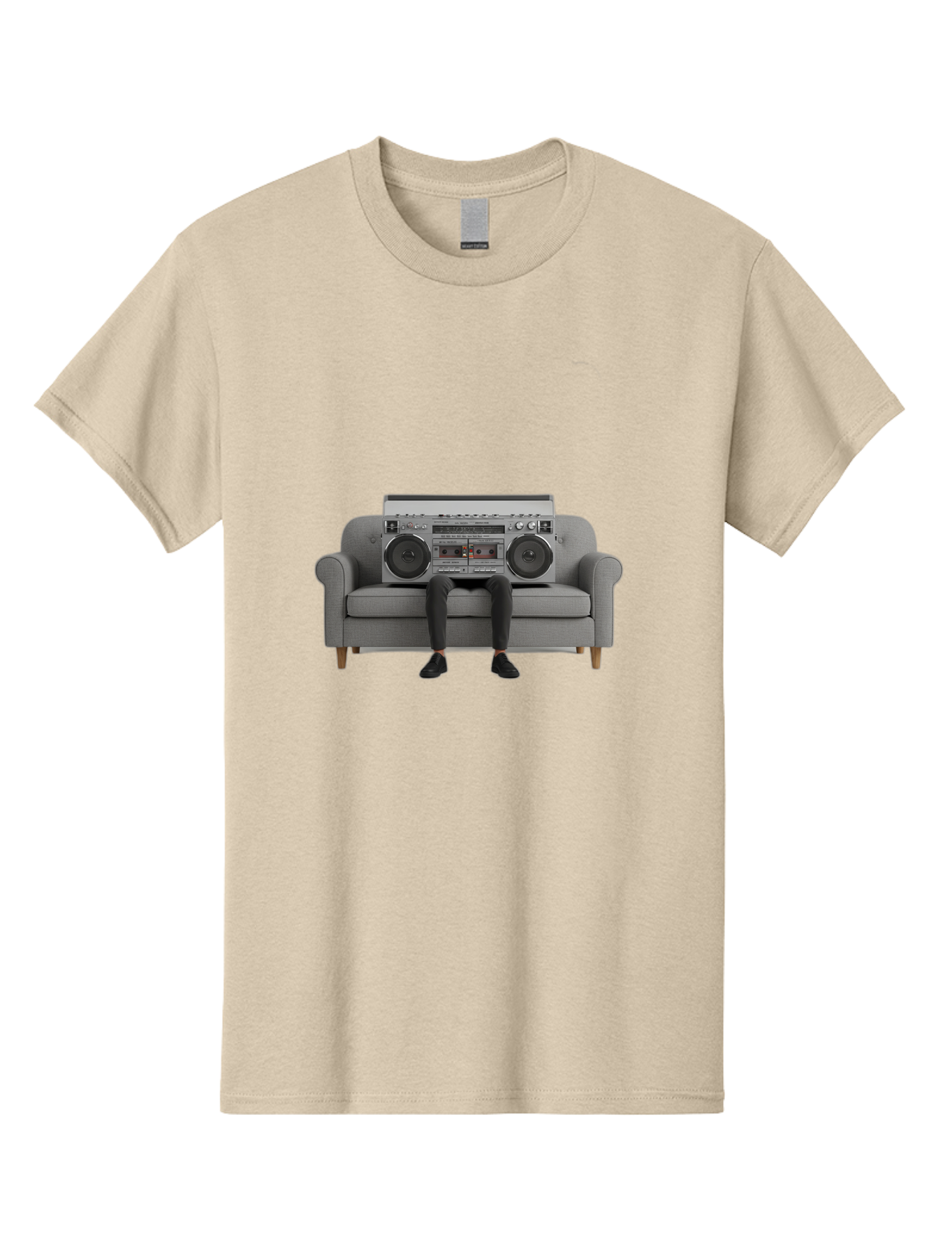 Boombox-Person Men'S Graphic Tee, 100% Cotton, Comfortable Casual Summer Wear, Machine Washable, Vintage Camera, Old Camera, Antique Camera, Black Camera, Classic Photography, Photography Equipment, Nostalgic Device, Film Camera, Camera Art Baf701