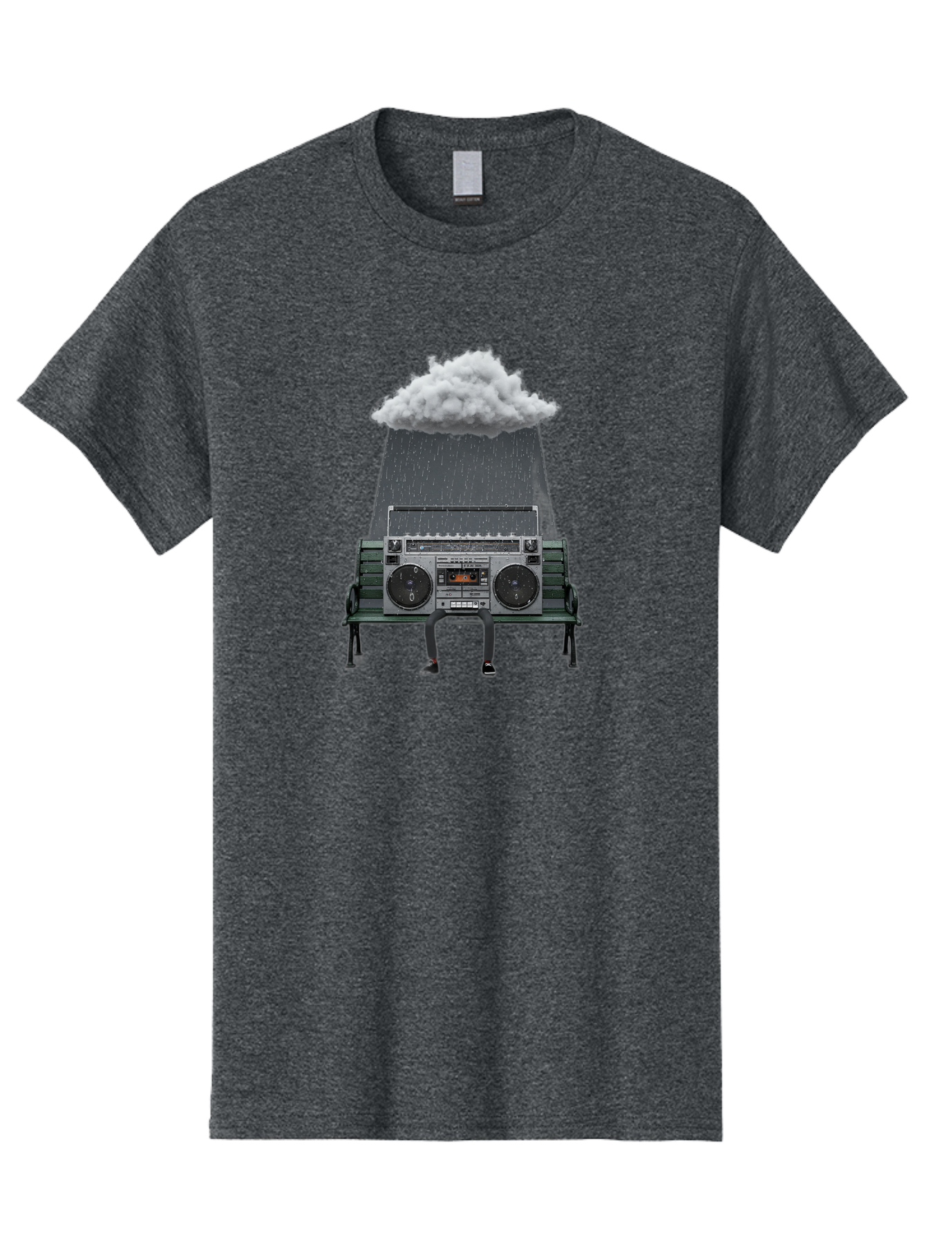 Boombox-Raincloud Men'S Graphic Tee, 100% Cotton, Comfortable Casual Summer Wear, Machine Washable, Vintage Camera, Old Camera, Antique Camera, Black Camera, Classic Photography, Photography Equipment, Nostalgic Device, Film Camera, Camera Art Baf702
