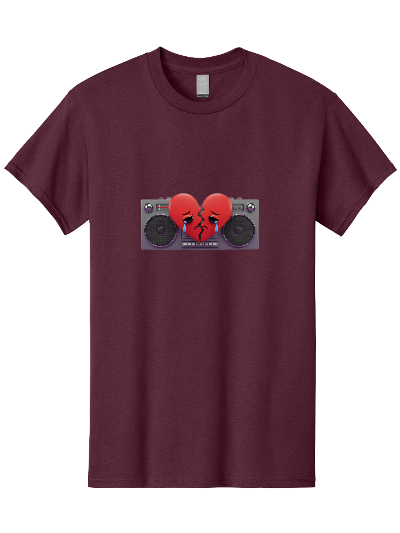 Broken-Heart-Boombox Men'S Graphic Tee, 100% Cotton, Comfortable Casual Summer Wear, Machine Washable, Vintage Camera, Old Camera, Antique Camera, Black Camera, Classic Photography, Photography Equipment, Nostalgic Device, Film Camera, Baf706