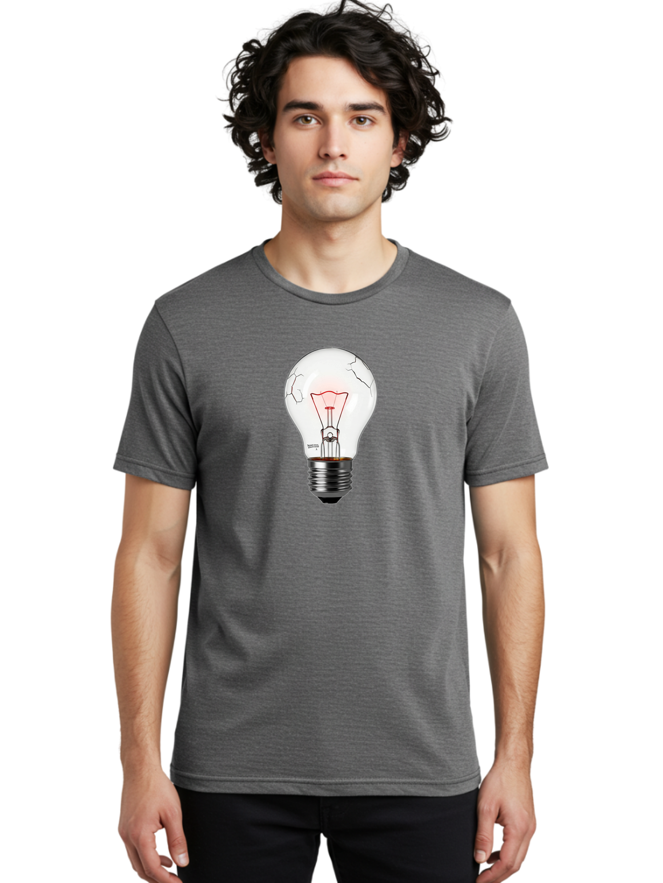 Broken-Light-Bulb-1 Men'S Graphic Tee, 100% Cotton, Comfortable Casual Summer Wear, Machine Washable, Vintage Camera, Old Camera, Antique Camera, Black Camera, Classic Photography, Photography Equipment, Nostalgic Device, Film Camera, Baf707