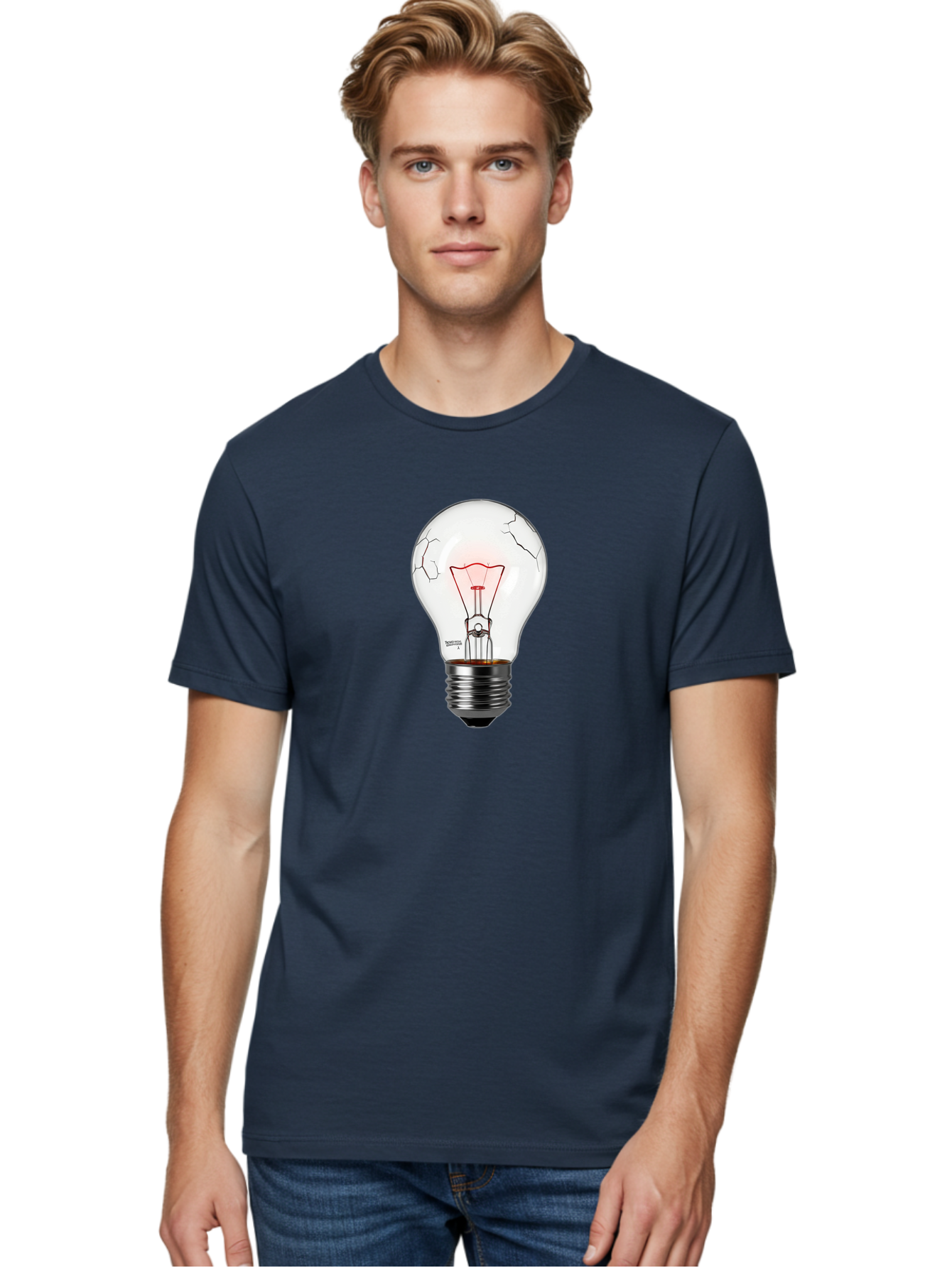 Broken-Light-Bulb-1 Men'S Graphic Tee, 100% Cotton, Comfortable Casual Summer Wear, Machine Washable, Vintage Camera, Old Camera, Antique Camera, Black Camera, Classic Photography, Photography Equipment, Nostalgic Device, Film Camera, Baf707