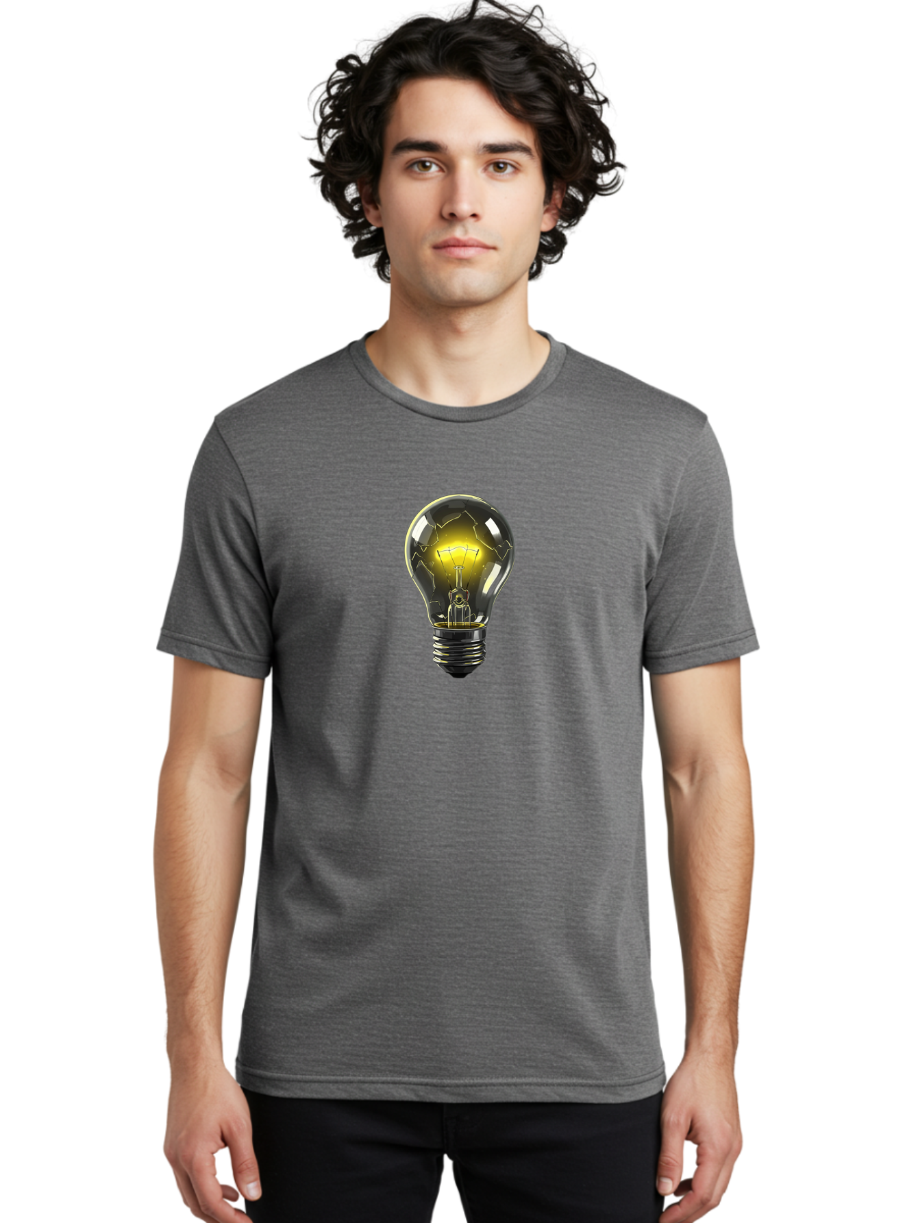 Broken-Light-Bulb-2 Men'S Graphic Tee, 100% Cotton, Comfortable Casual Summer Wear, Machine Washable, Vintage Camera, Old Camera, Antique Camera, Black Camera, Classic Photography, Photography Equipment, Nostalgic Device, Film Camera, Baf708