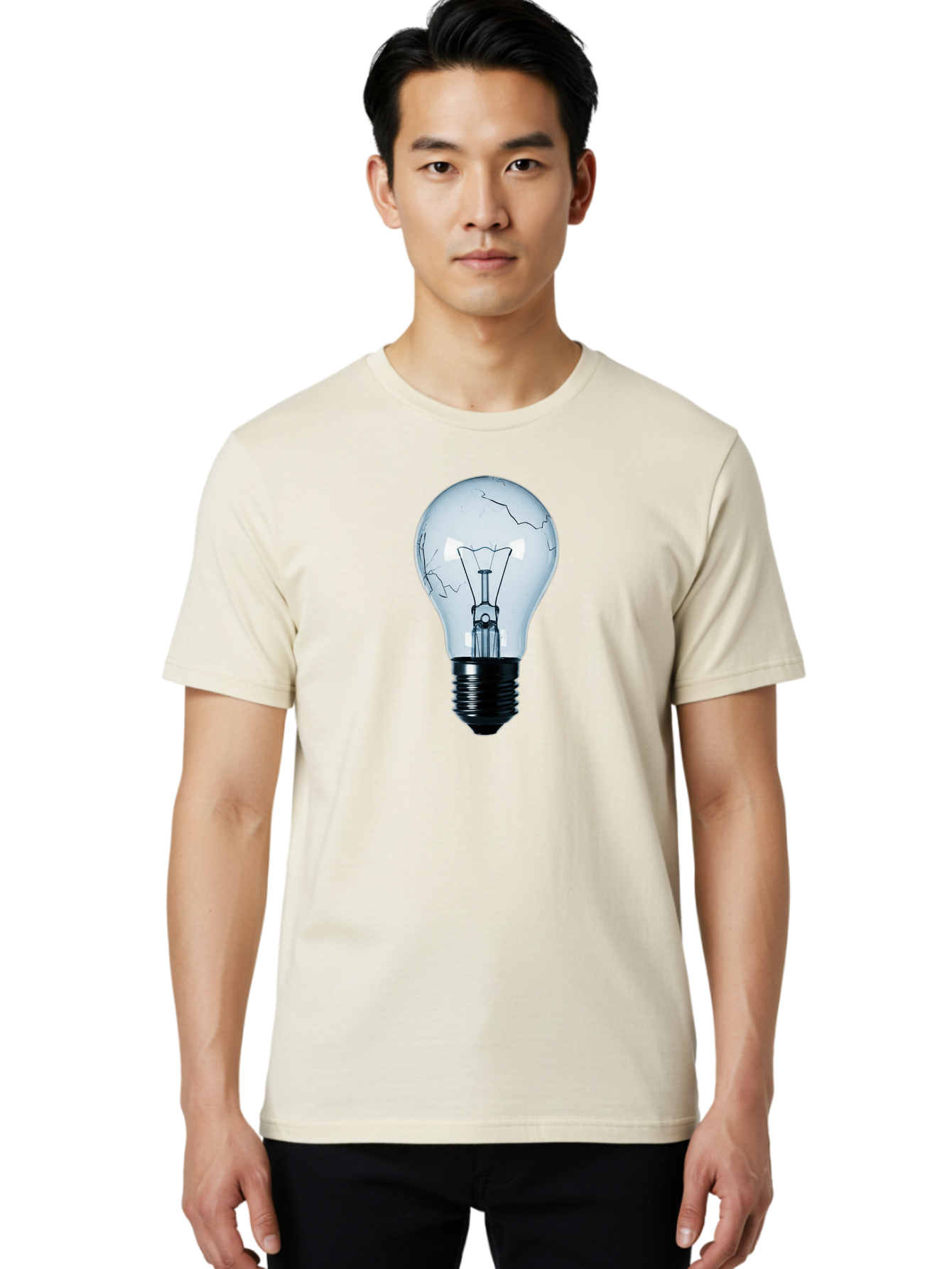 Broken-Light-Bulb-3 Men'S Graphic Tee, 100% Cotton, Comfortable Casual Summer Wear, Machine Washable, Vintage Camera, Old Camera, Antique Camera, Black Camera, Classic Photography, Photography Equipment, Nostalgic Device, Film Camera, Baf709