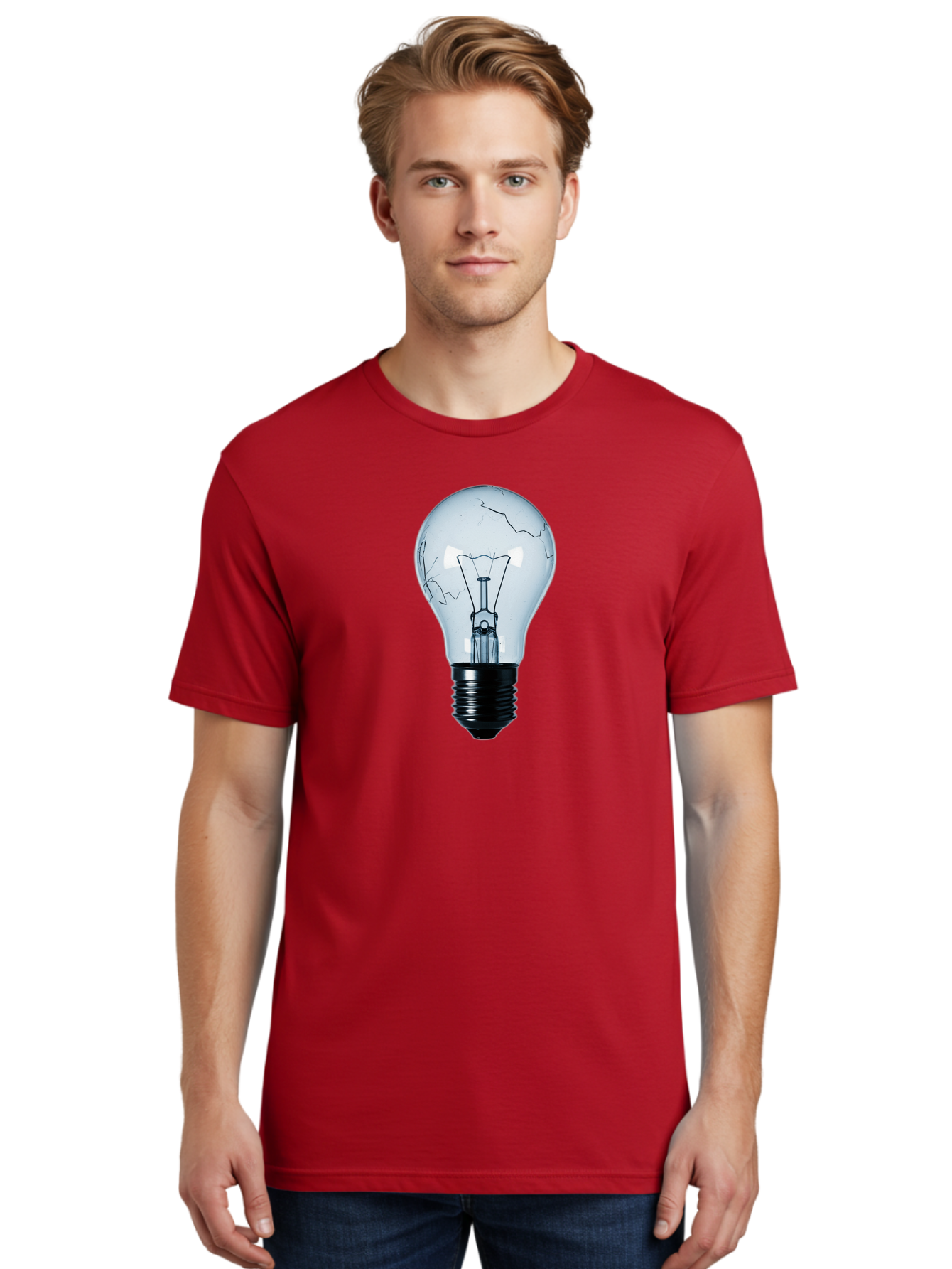 Broken-Light-Bulb-3 Men'S Graphic Tee, 100% Cotton, Comfortable Casual Summer Wear, Machine Washable, Vintage Camera, Old Camera, Antique Camera, Black Camera, Classic Photography, Photography Equipment, Nostalgic Device, Film Camera, Baf709