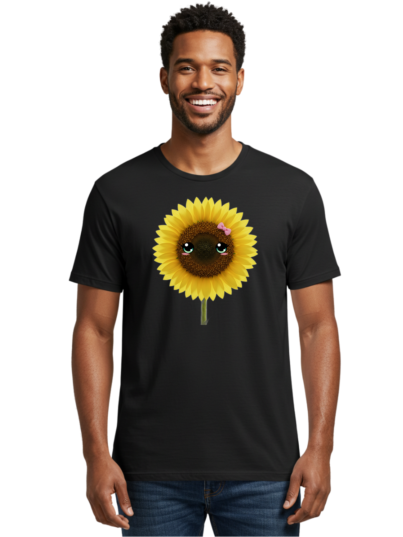 Cartoon-Sunflower Men'S Graphic Tee, 100% Cotton, Comfortable Casual Summer Wear, Machine Washable, Vintage Camera, Old Camera, Antique Camera, Black Camera, Classic Photography, Photography Equipment, Nostalgic Device, Film Camera, Camera Art Baf711
