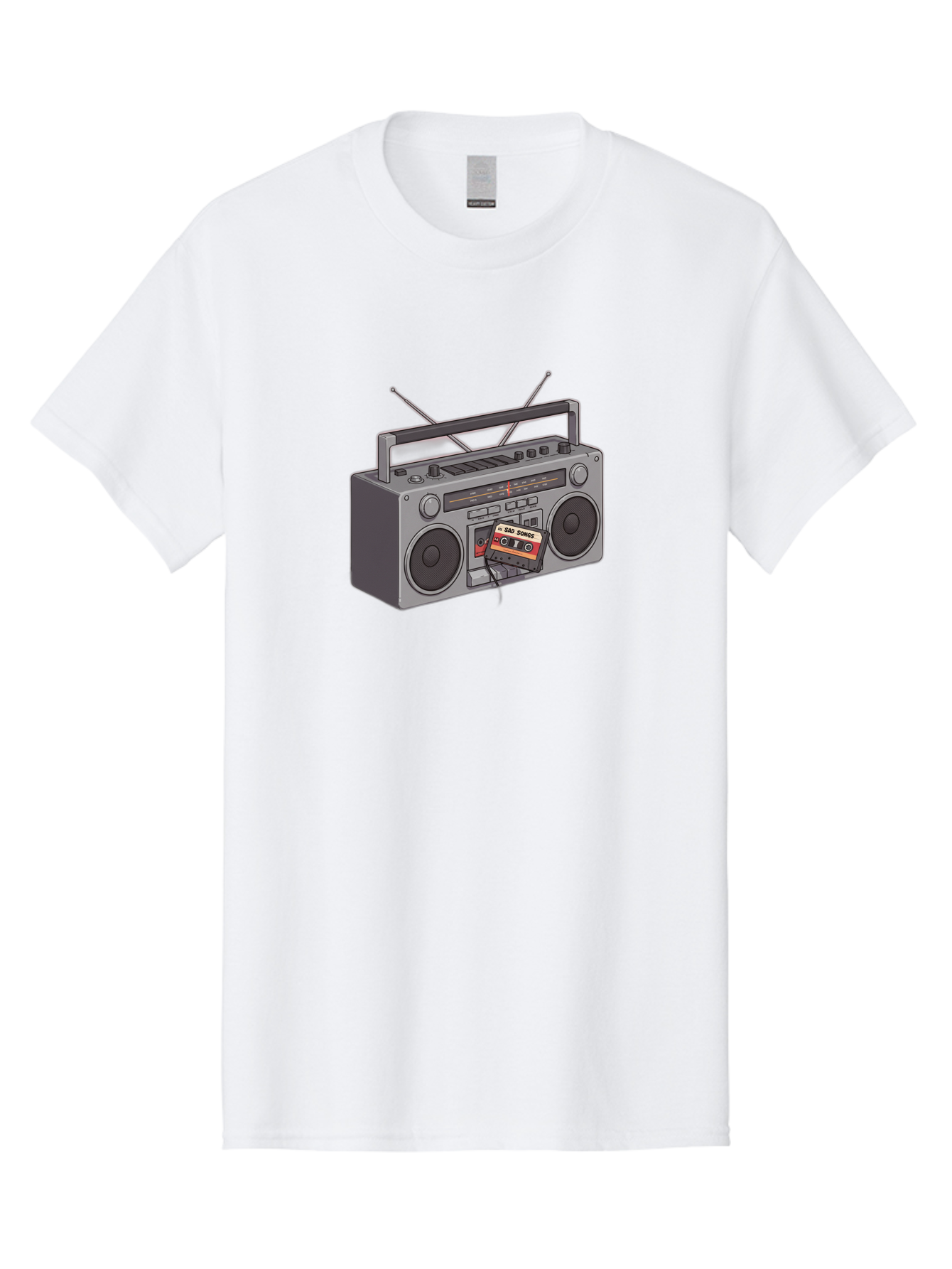 Cassette-Boombox Men'S Graphic Tee, 100% Cotton, Comfortable Casual Summer Wear, Machine Washable, Vintage Camera, Old Camera, Antique Camera, Black Camera, Classic Photography, Photography Equipment, Nostalgic Device, Film Camera, Camera Art Baf712