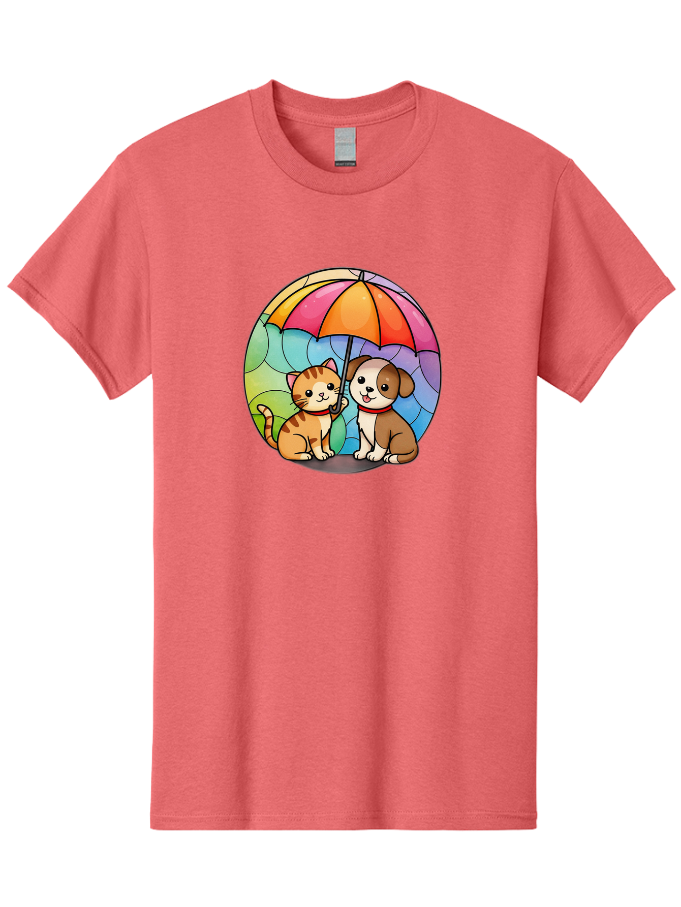 Cat-And-Dog-Under-Umbrella-6 Men'S Graphic Tee, 100% Cotton, Comfortable Casual Summer Wear, Machine Washable, Vintage Camera, Old Camera, Antique Camera, Black Camera, Classic Photography, Photography Equipment, Nostalgic Device, Film Camera, Baf720
