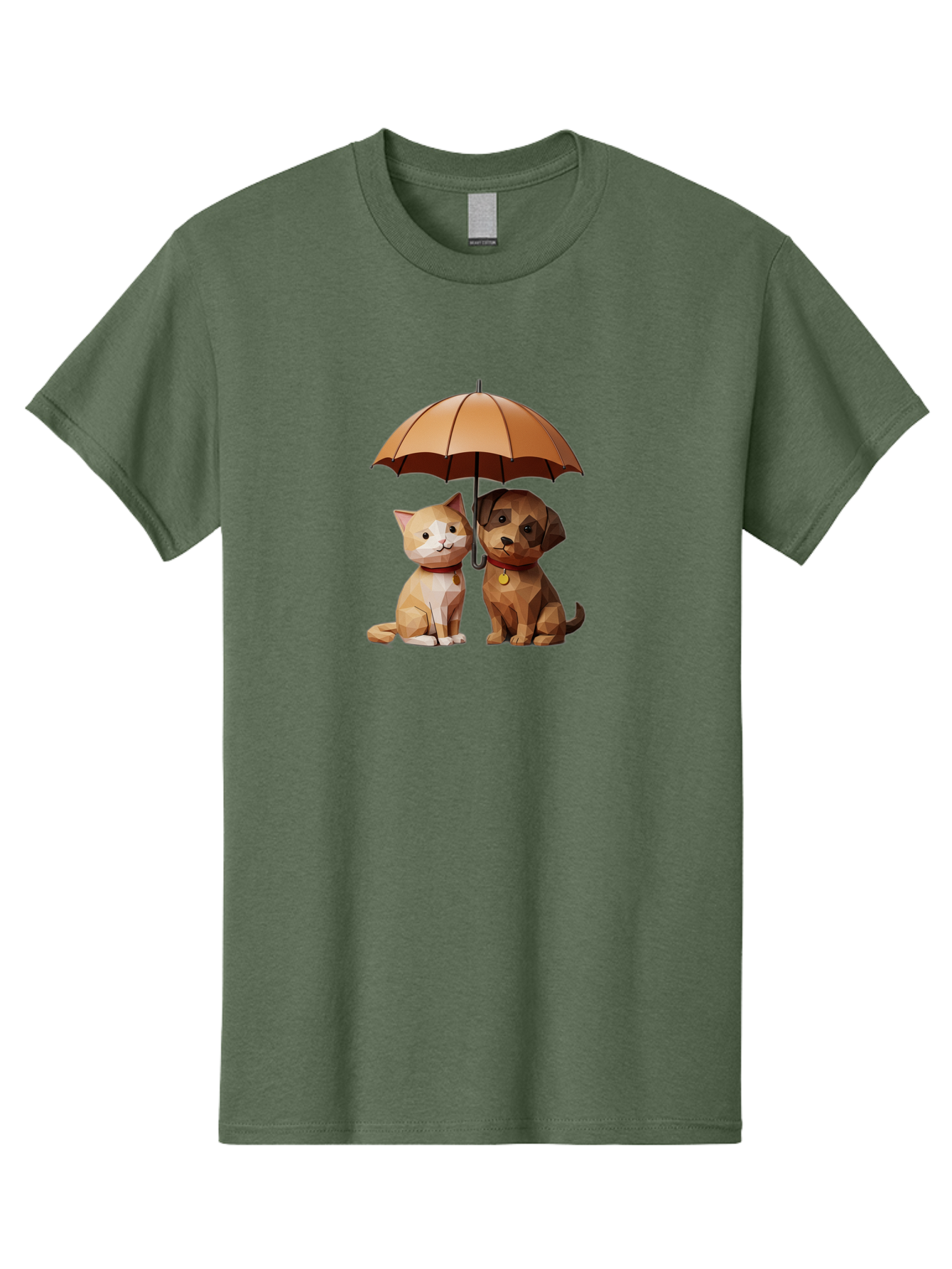 Cat-And-Dog-Under-Umbrella-7 Men'S Graphic Tee, 100% Cotton, Comfortable Casual Summer Wear, Machine Washable, Vintage Camera, Old Camera, Antique Camera, Black Camera, Classic Photography, Photography Equipment, Nostalgic Device, Film Camera, Baf721
